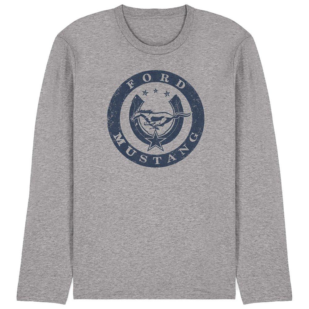 Light Grey - Ford - Lucky Ford Mustang Long Sleeve T-Shirt Athletic H - 1