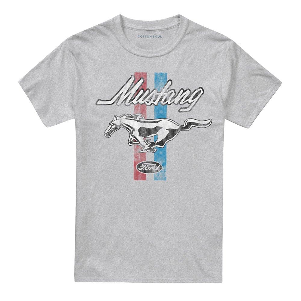 Light Grey - Ford - Ford Mustang Stripes T-Shirt Athletic Heather - 4