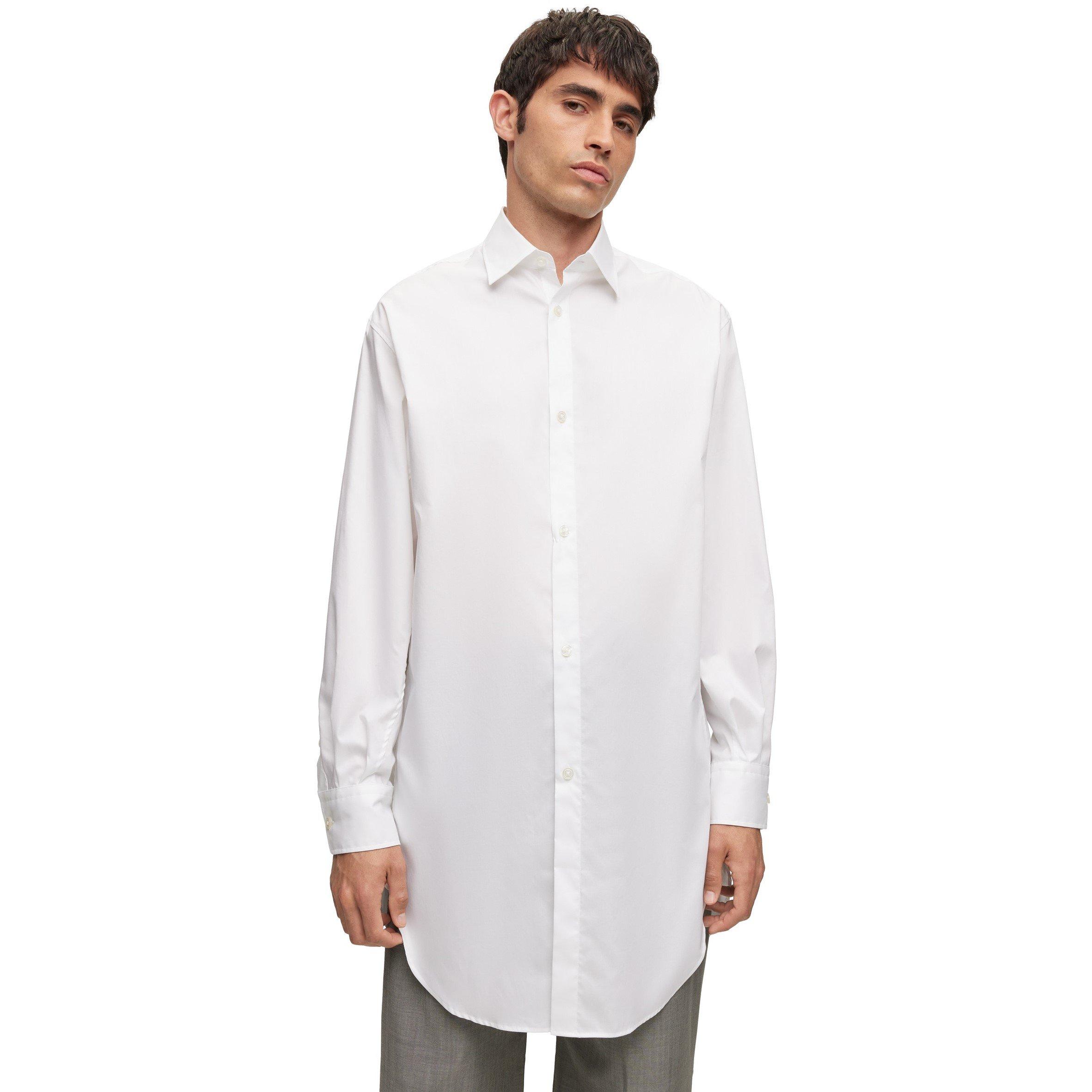 White - Boss - Men's Plain Long-Sleeve Shirt - 1