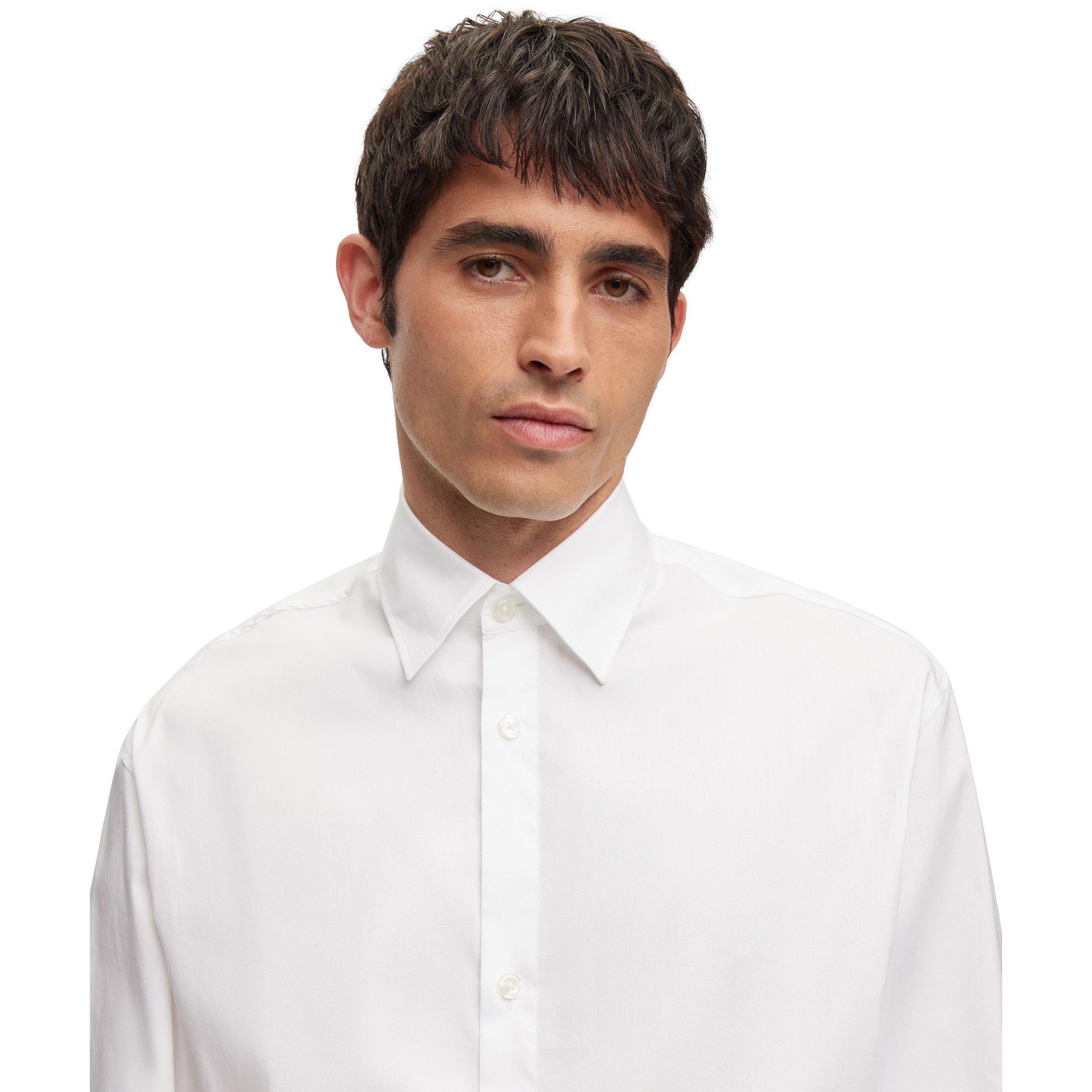White - Boss - Men's Plain Long-Sleeve Shirt - 3