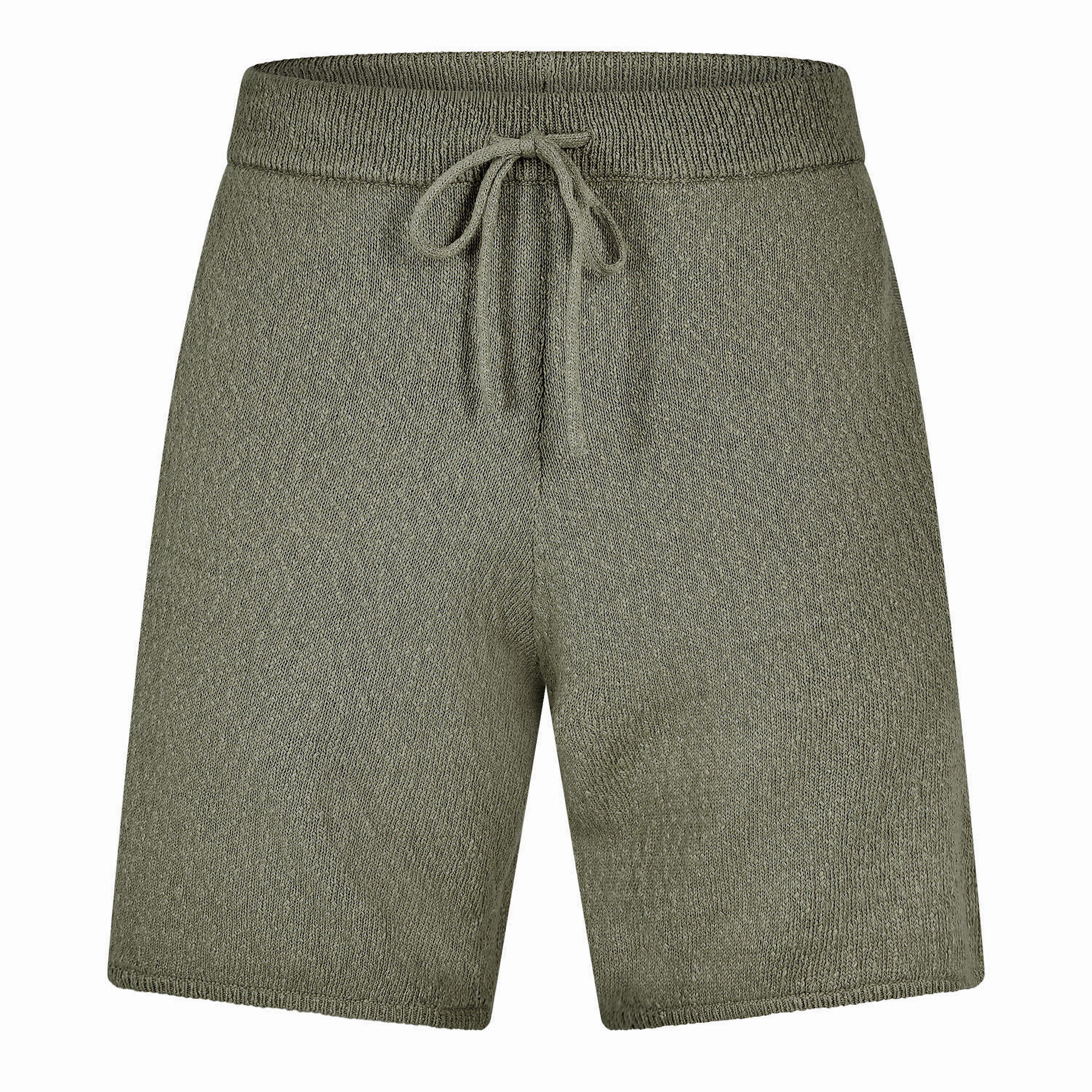 Khaki - Jack Wills - Men's Knitted Shorts - 1