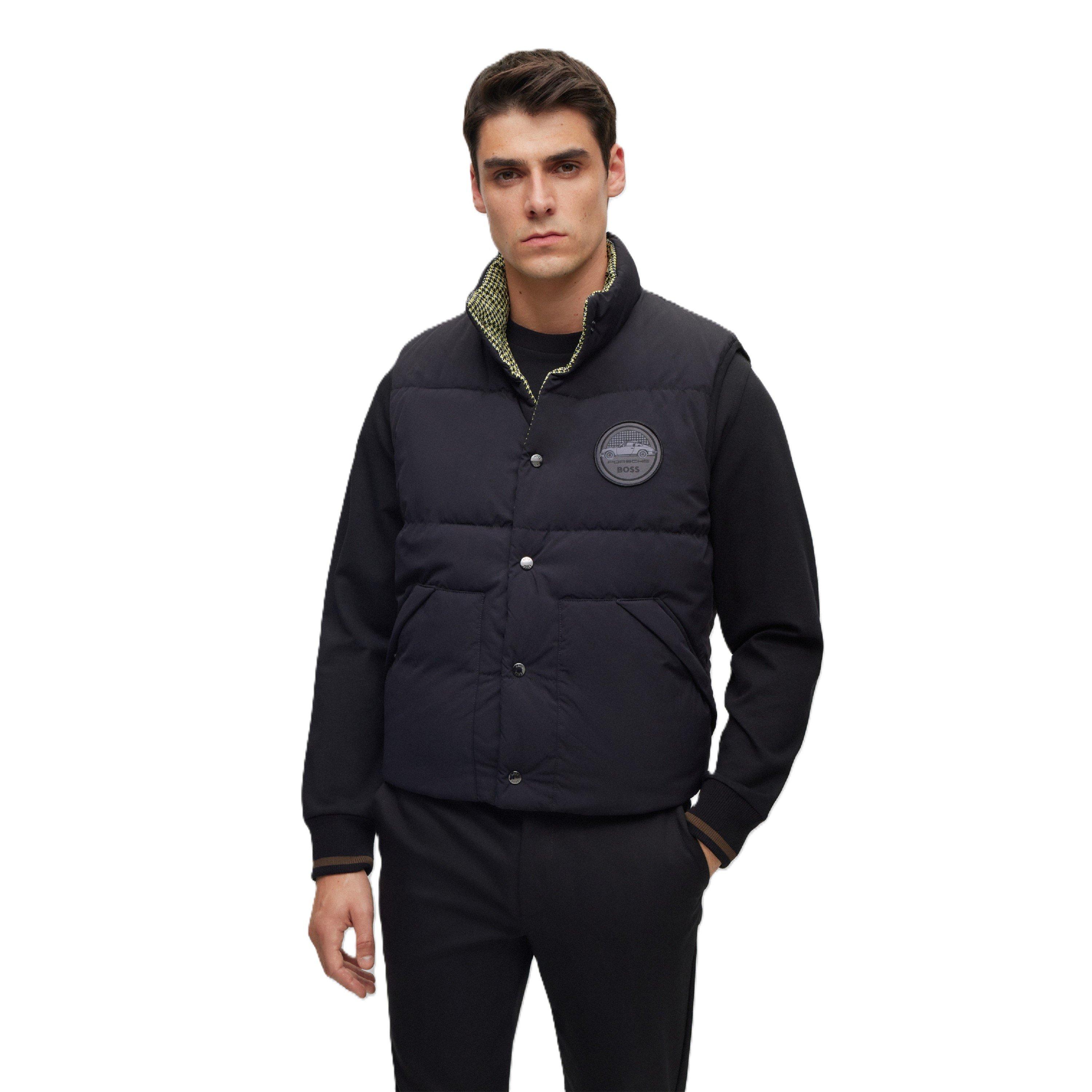 Boss Men's Tailored Sleeveless Lightweight Gilet - Black - 46 (56)