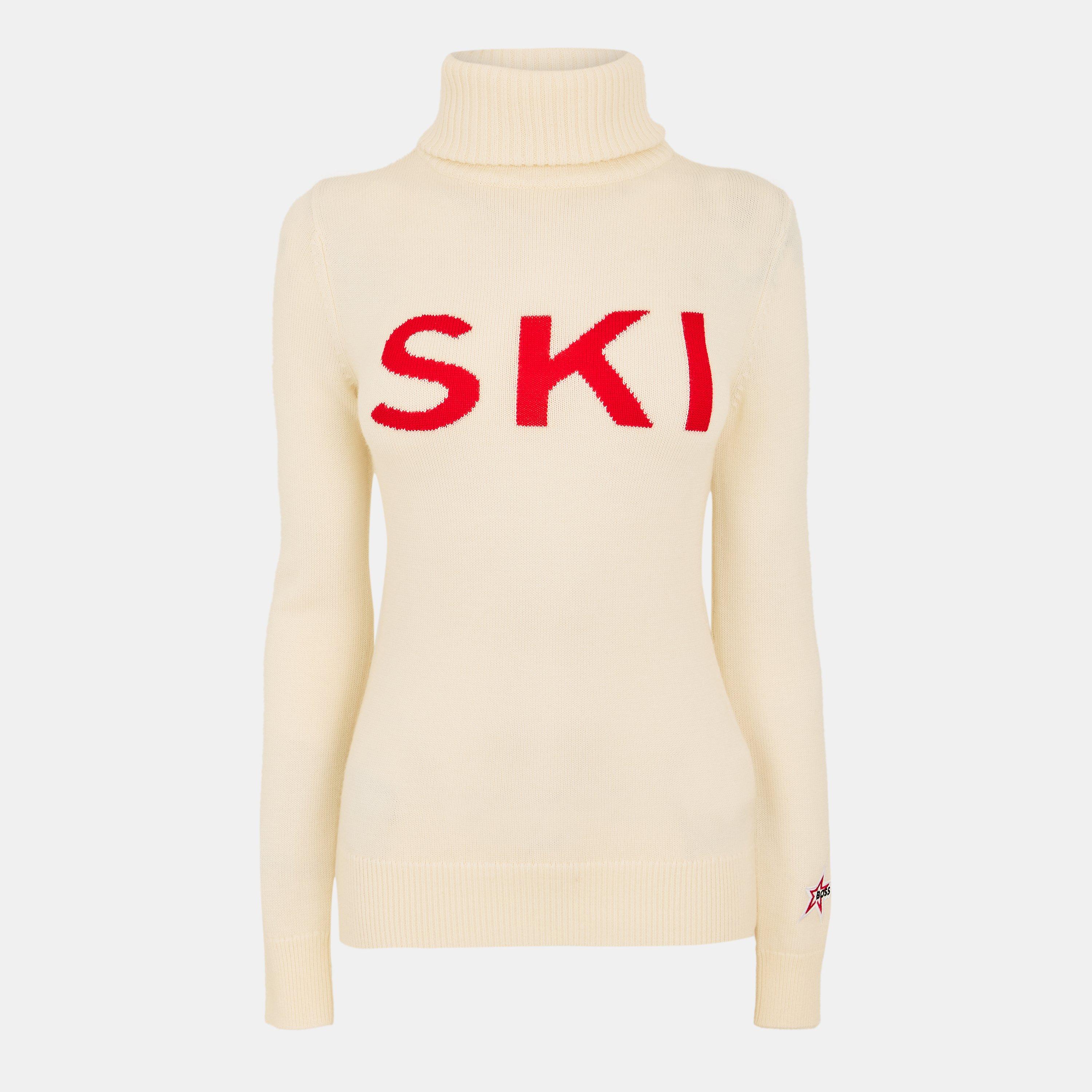 Boss Women's Ski Knit Crew Neck Jumper - White - 16 (XXL)