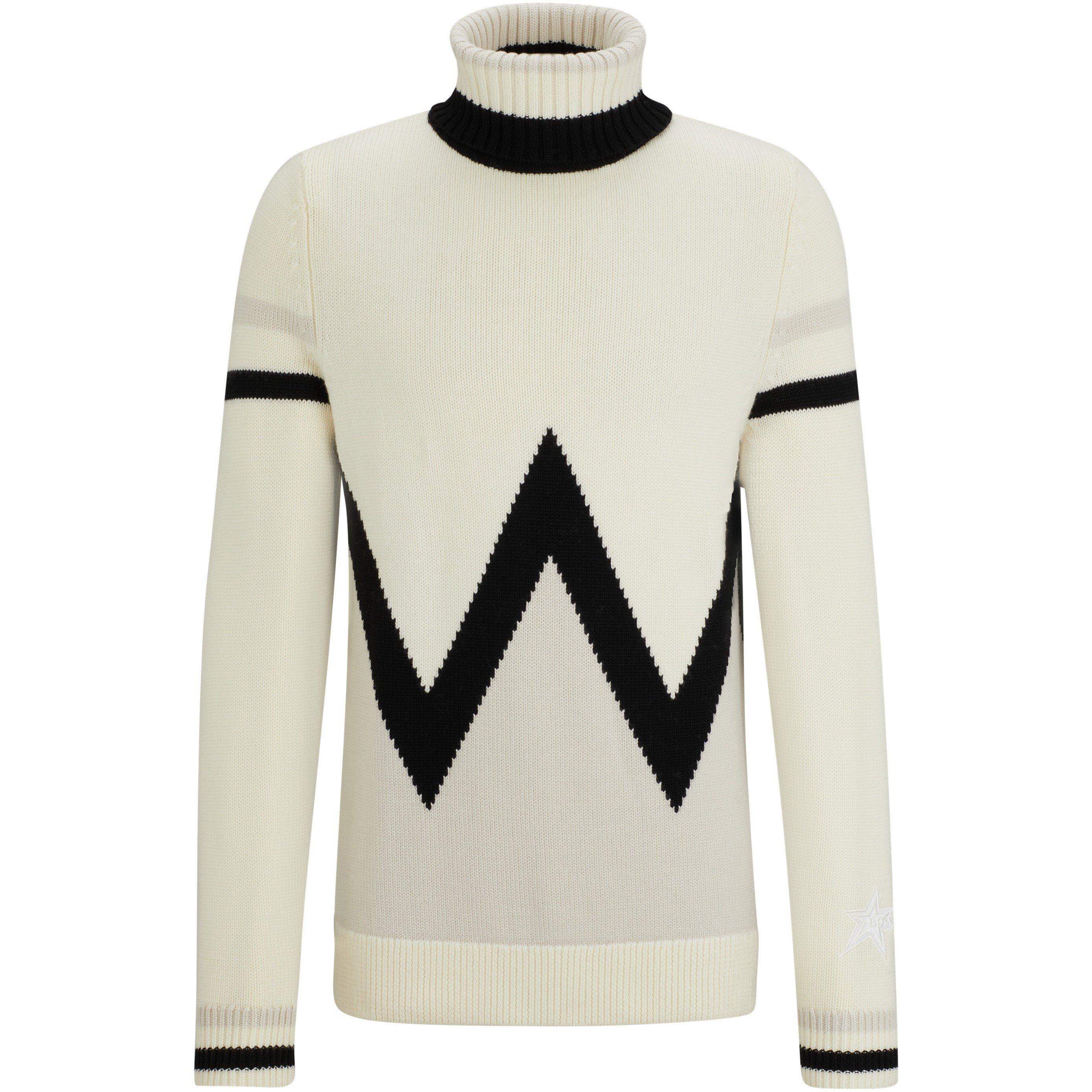 Light Beige - Boss - Men's Crew Neck Soft Knit Jumper - 4