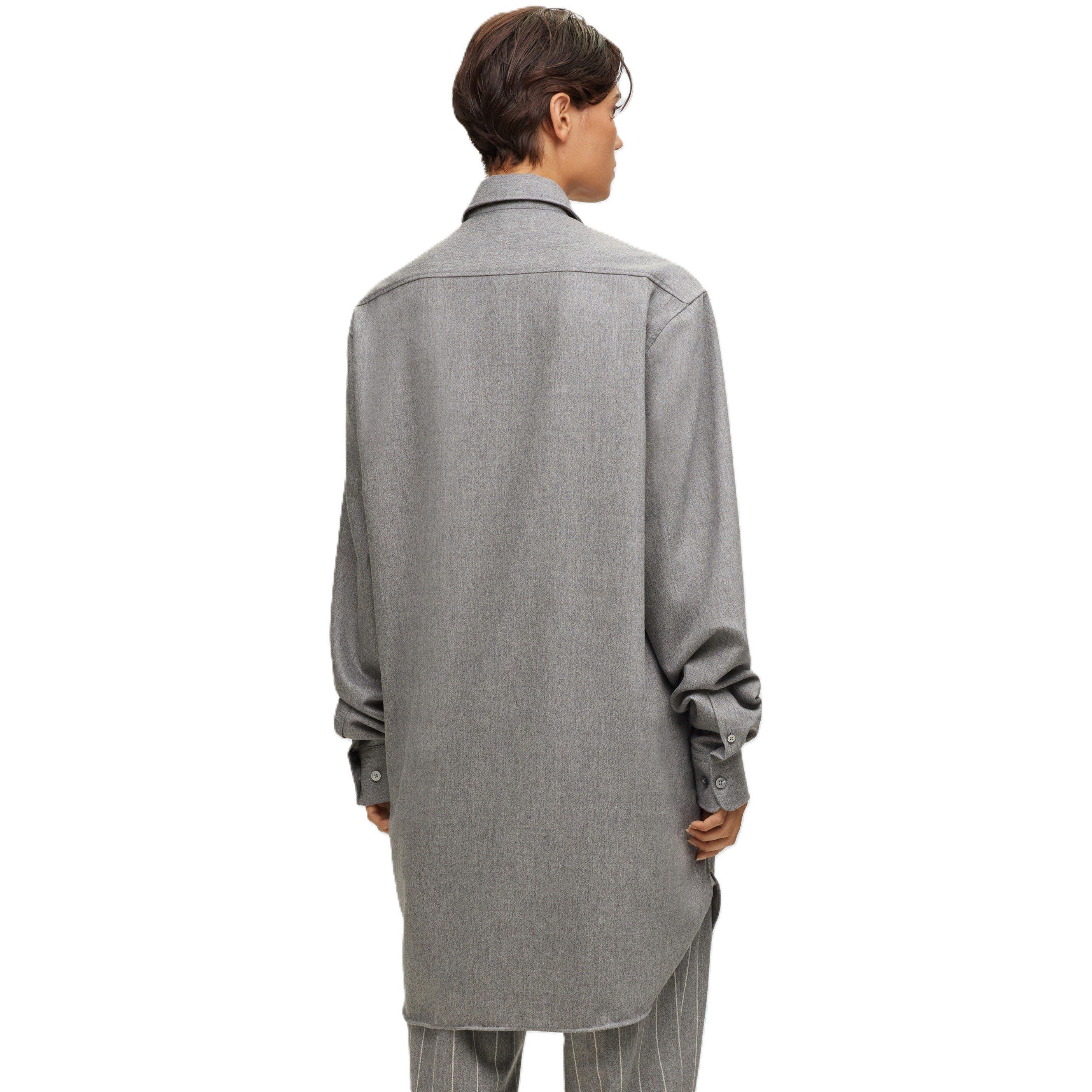 Grey - Boss - Men's Nereid Long-Sleeve Plain Shirt - 2