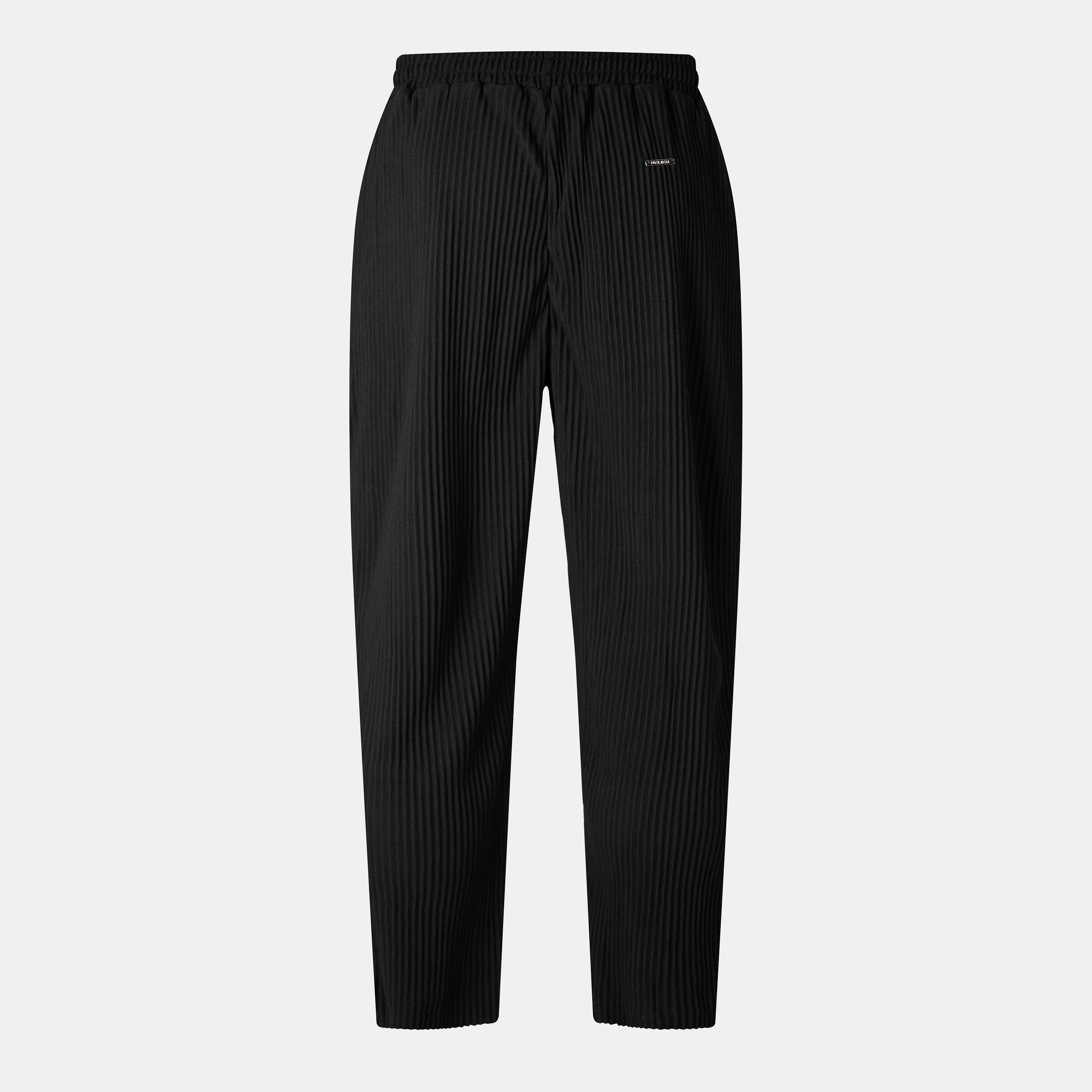 Black - BELIER - Men's Pleated Trousers, Pleated Design - 2