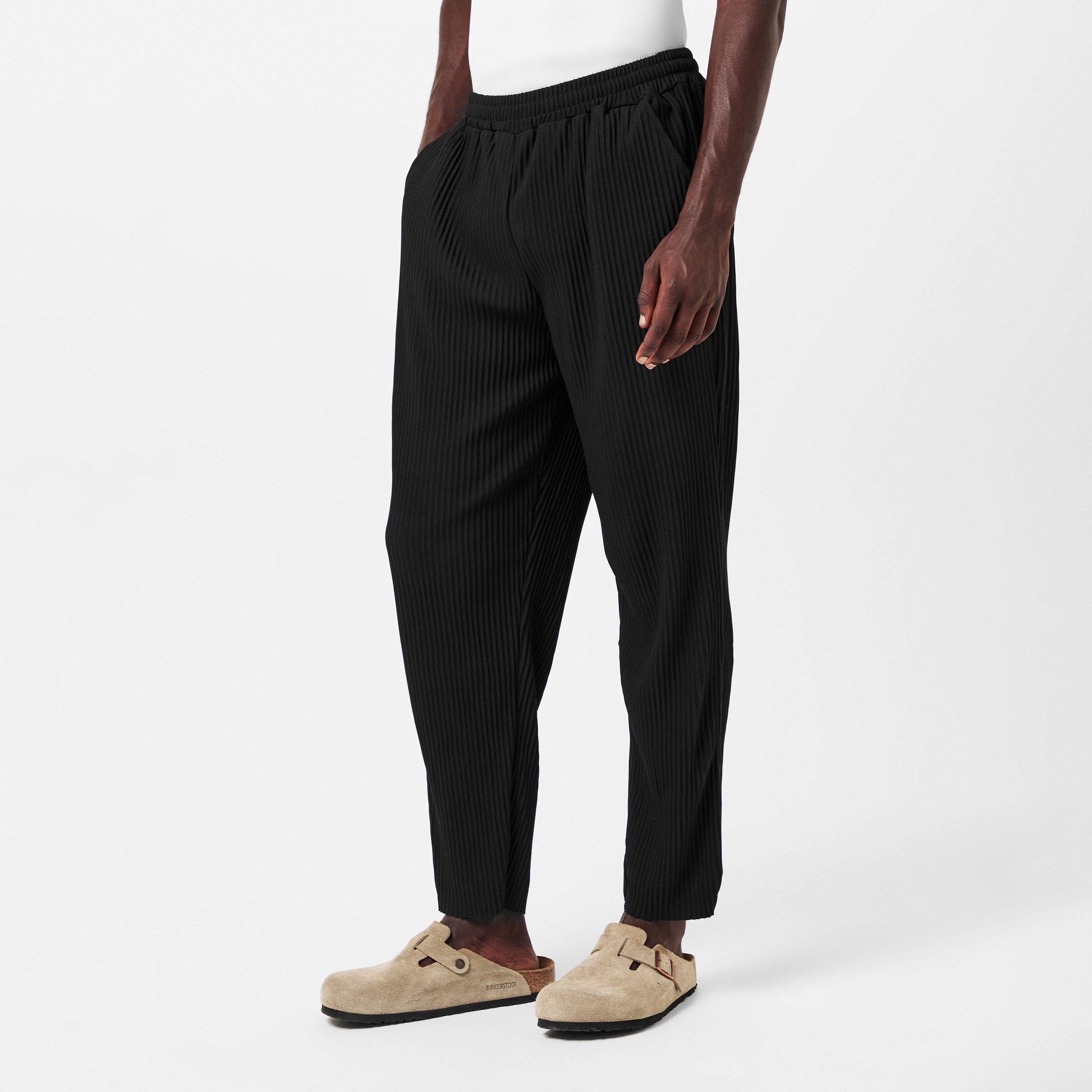 Black - BELIER - Men's Pleated Trousers, Pleated Design - 3