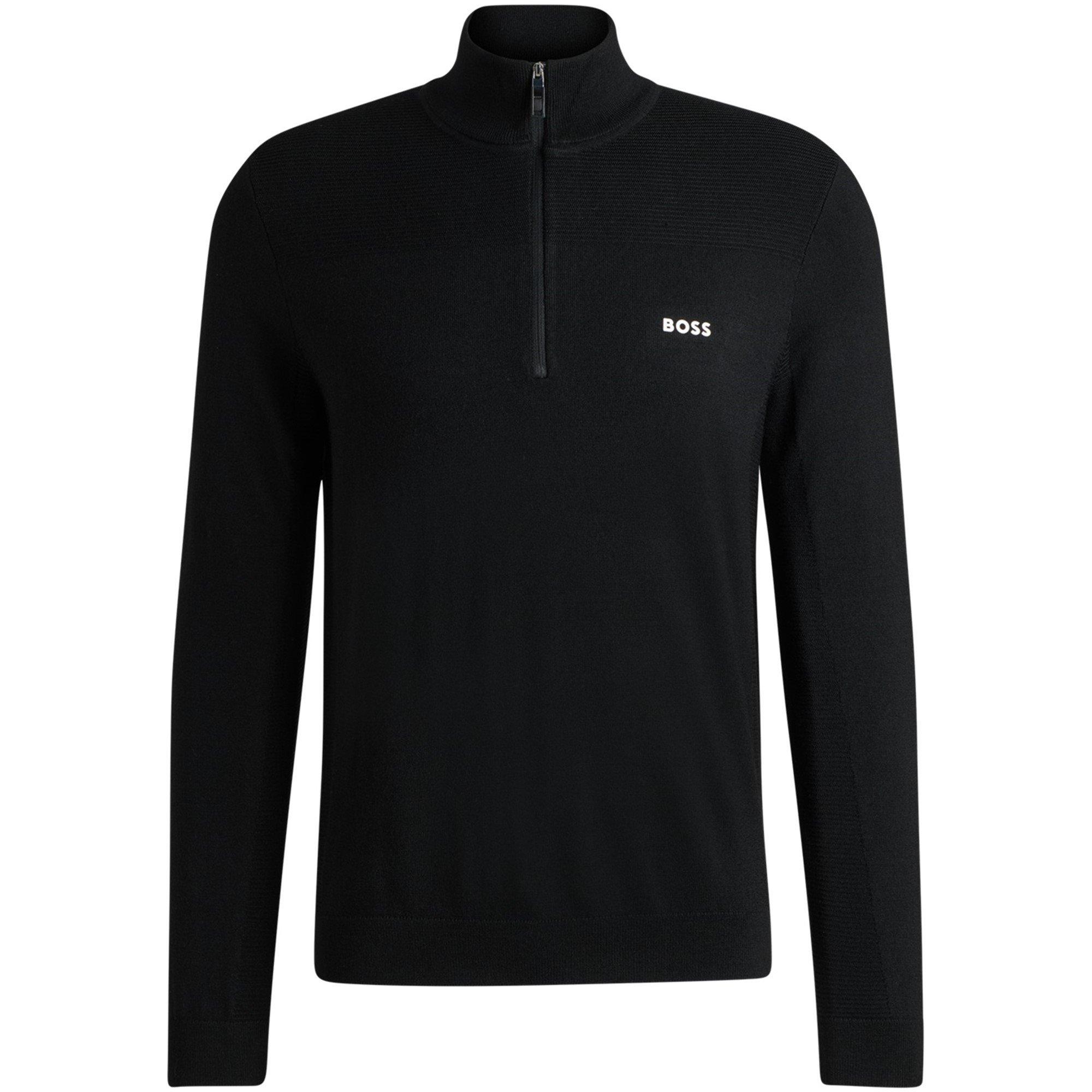 Black 001 - Boss - Men's MomentumX QZ Jumper - 1