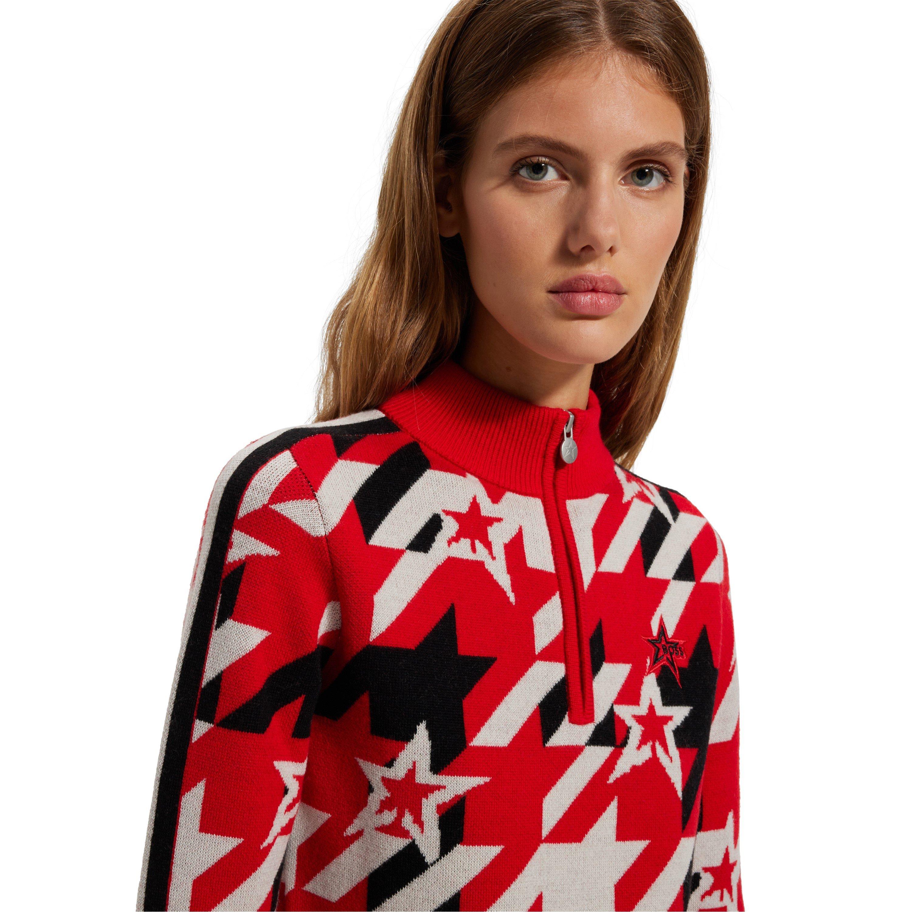 Red - Boss - Women's Crew Neck Jumper - 3