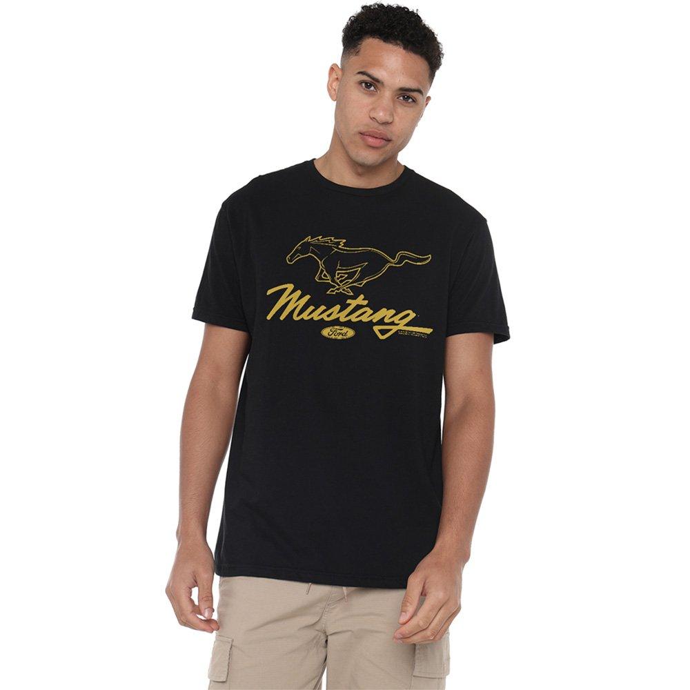 Black - Ford - Ford Mustang Pony Script T-Shirt Black - 1