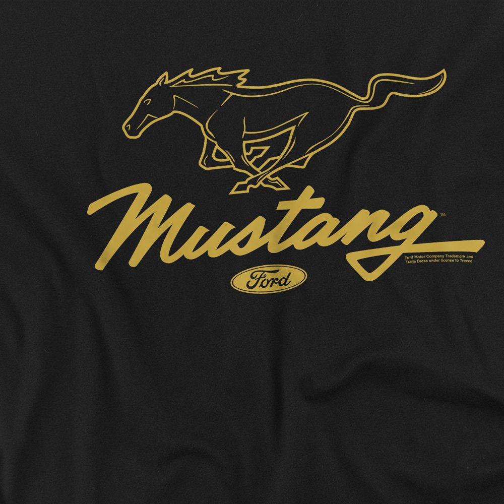 Black - Ford - Ford Mustang Pony Script T-Shirt Black - 2