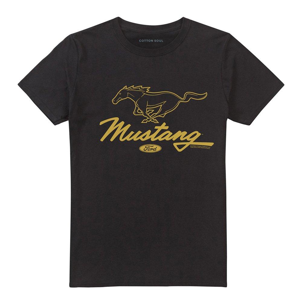 Black - Ford - Ford Mustang Pony Script T-Shirt Black - 4