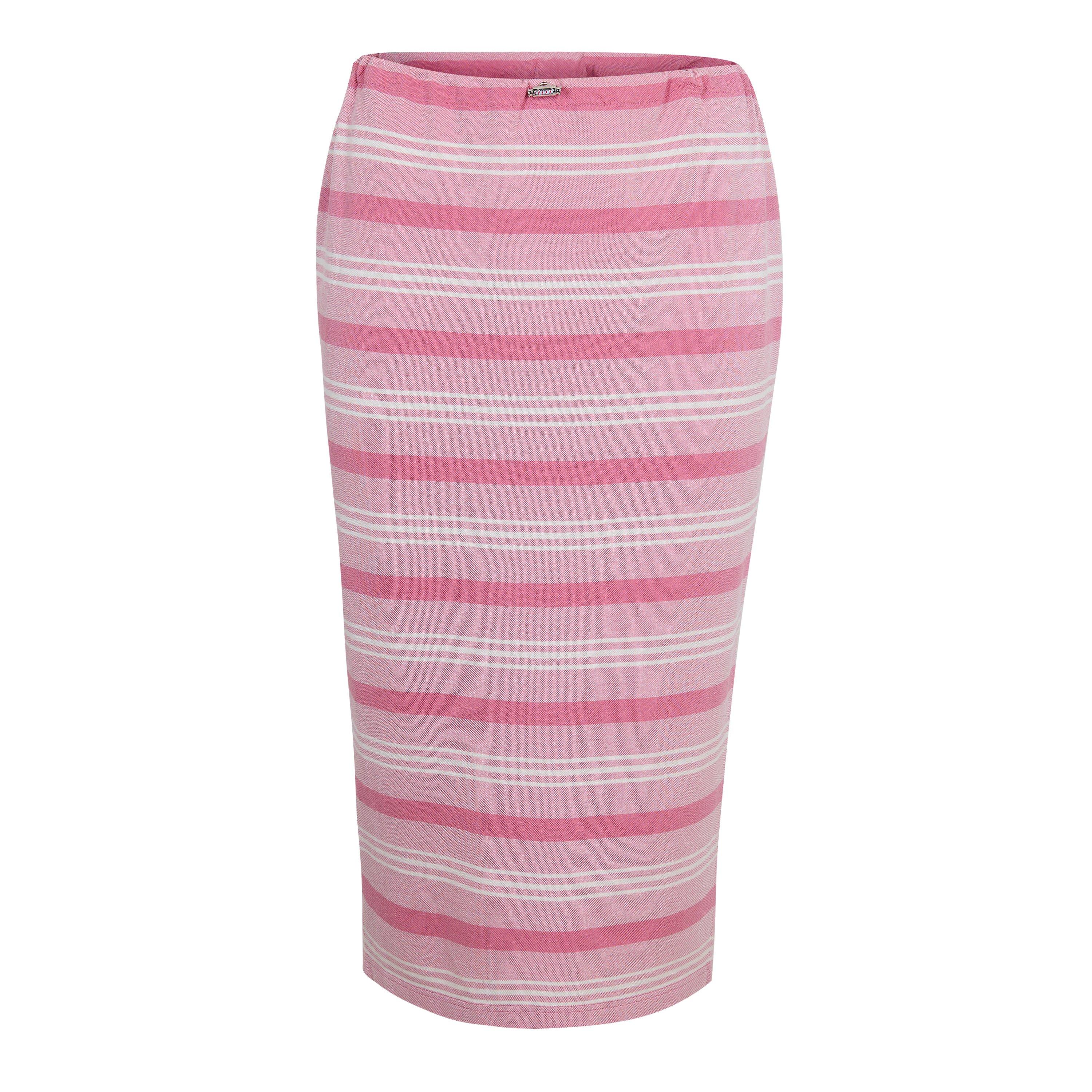 Prada Women's Stripe Midi Skirt - Albastro - Size 38 (UK 6)