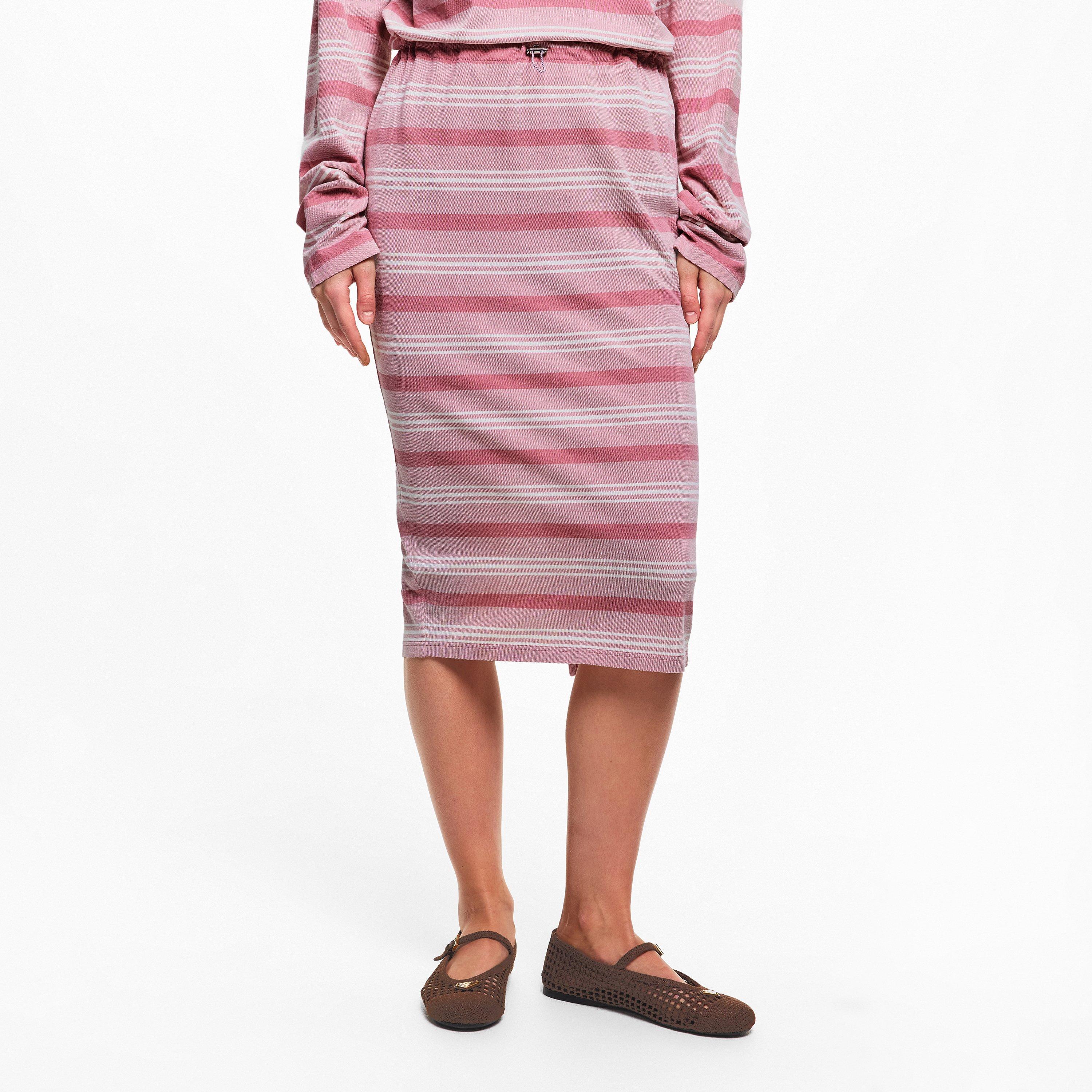 Albastro - Prada - Women's Stripe Midi Skirt - 3