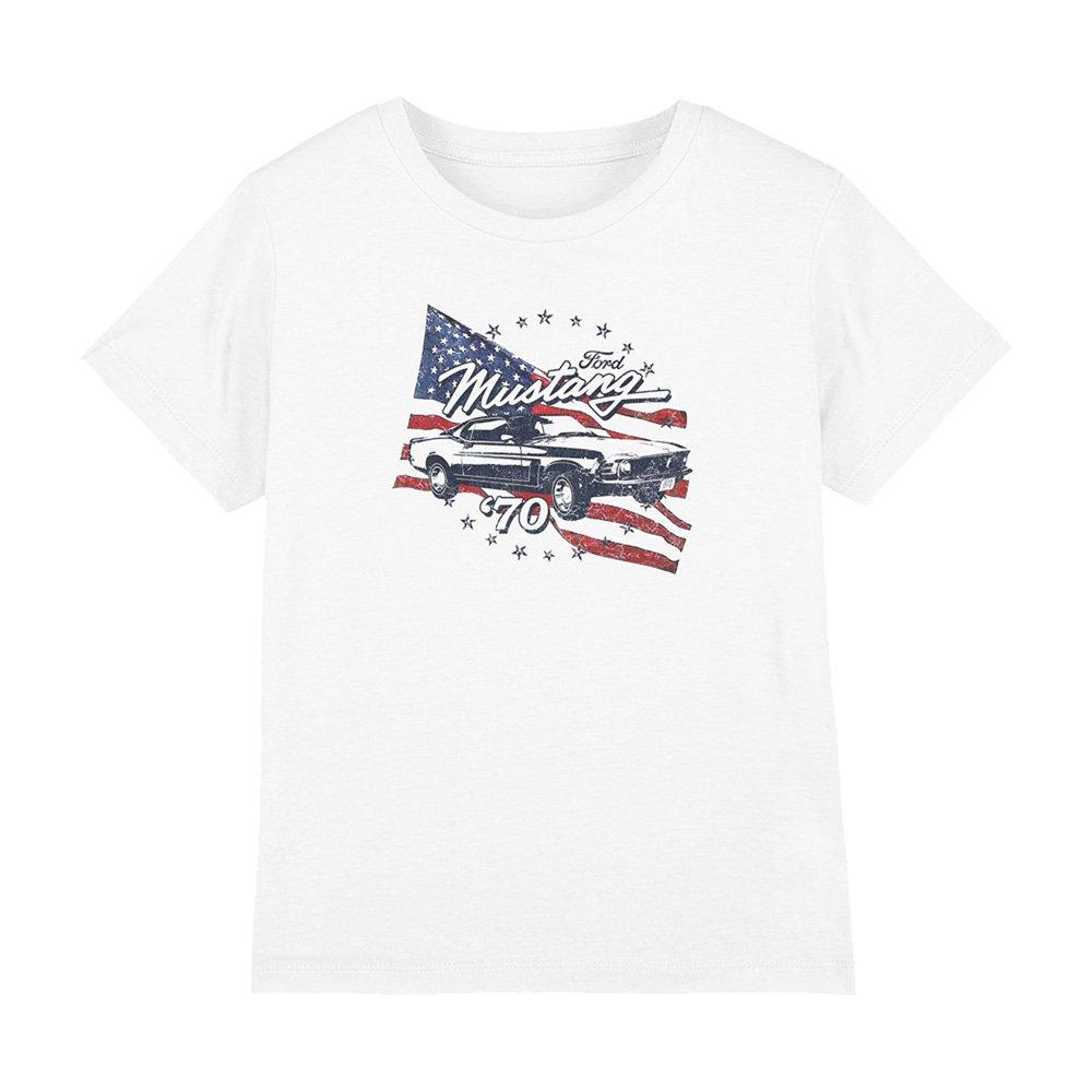 White - Ford - Ford Mustang 70 Mustang Kids T-Shirt White - 1