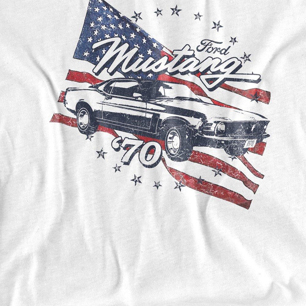 White - Ford - Ford Mustang 70 Mustang Kids T-Shirt White - 2