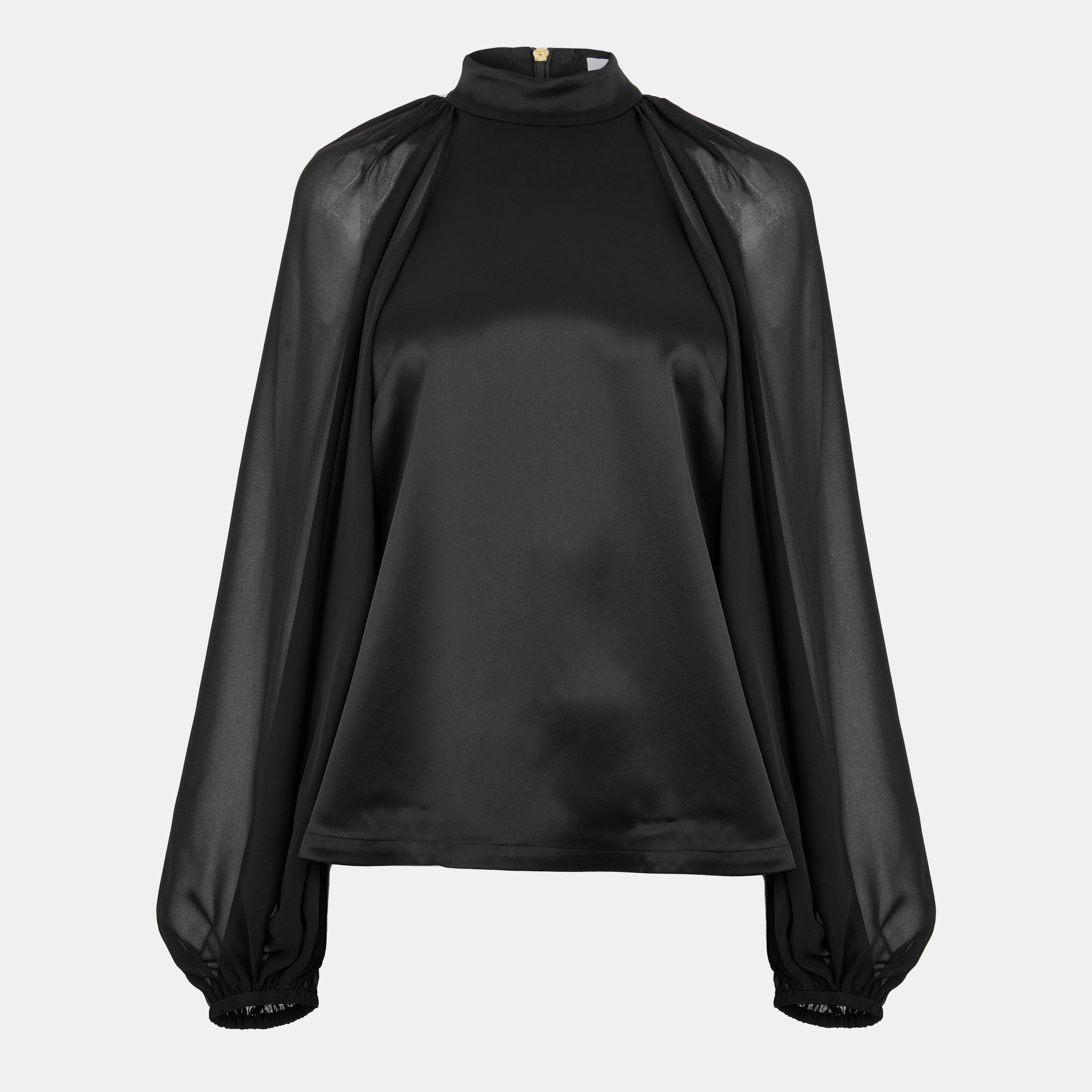 Black - Joseph - Women's Cave Top Long Sleeve Plain Shirt - 1