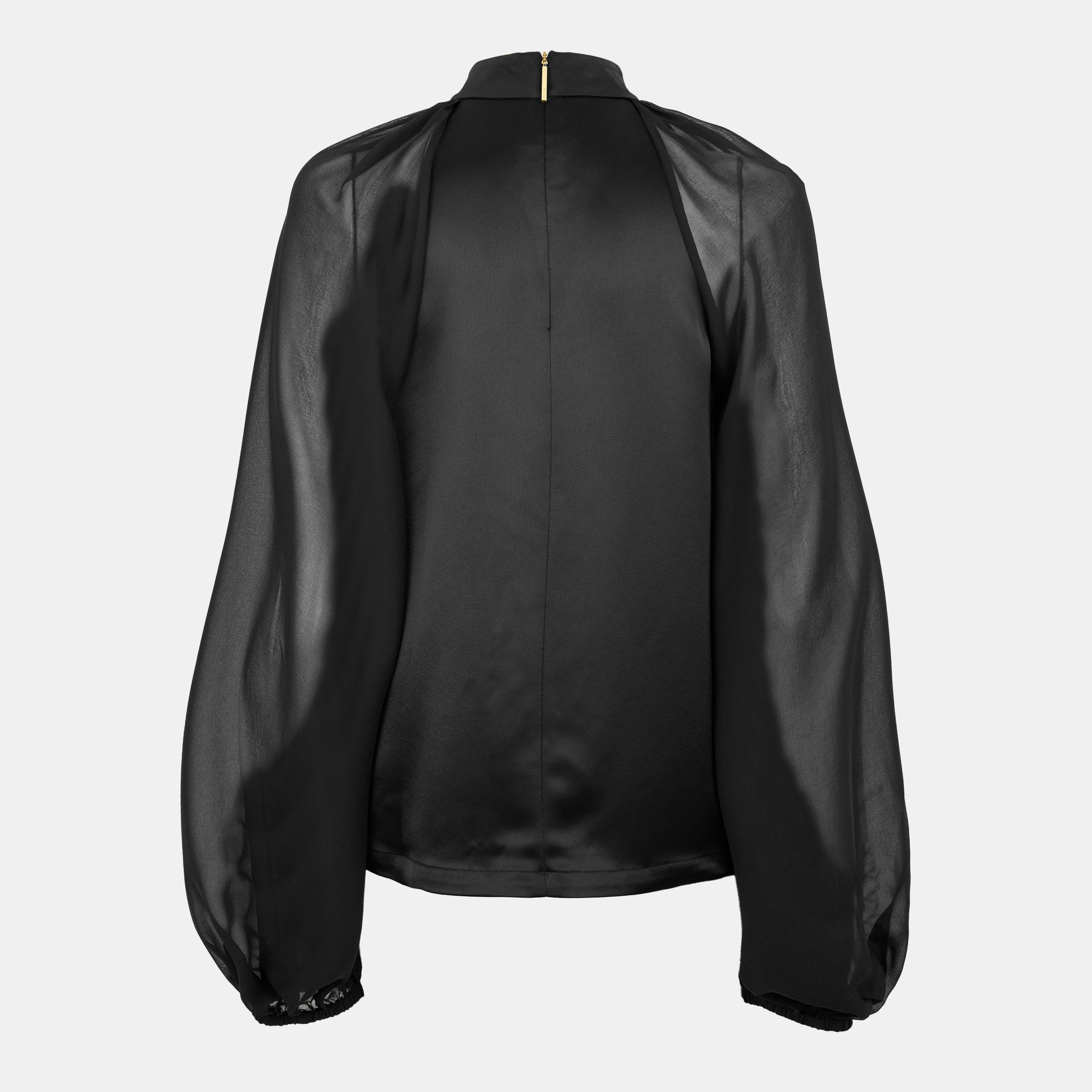 Black - Joseph - Women's Cave Top Long Sleeve Plain Shirt - 2