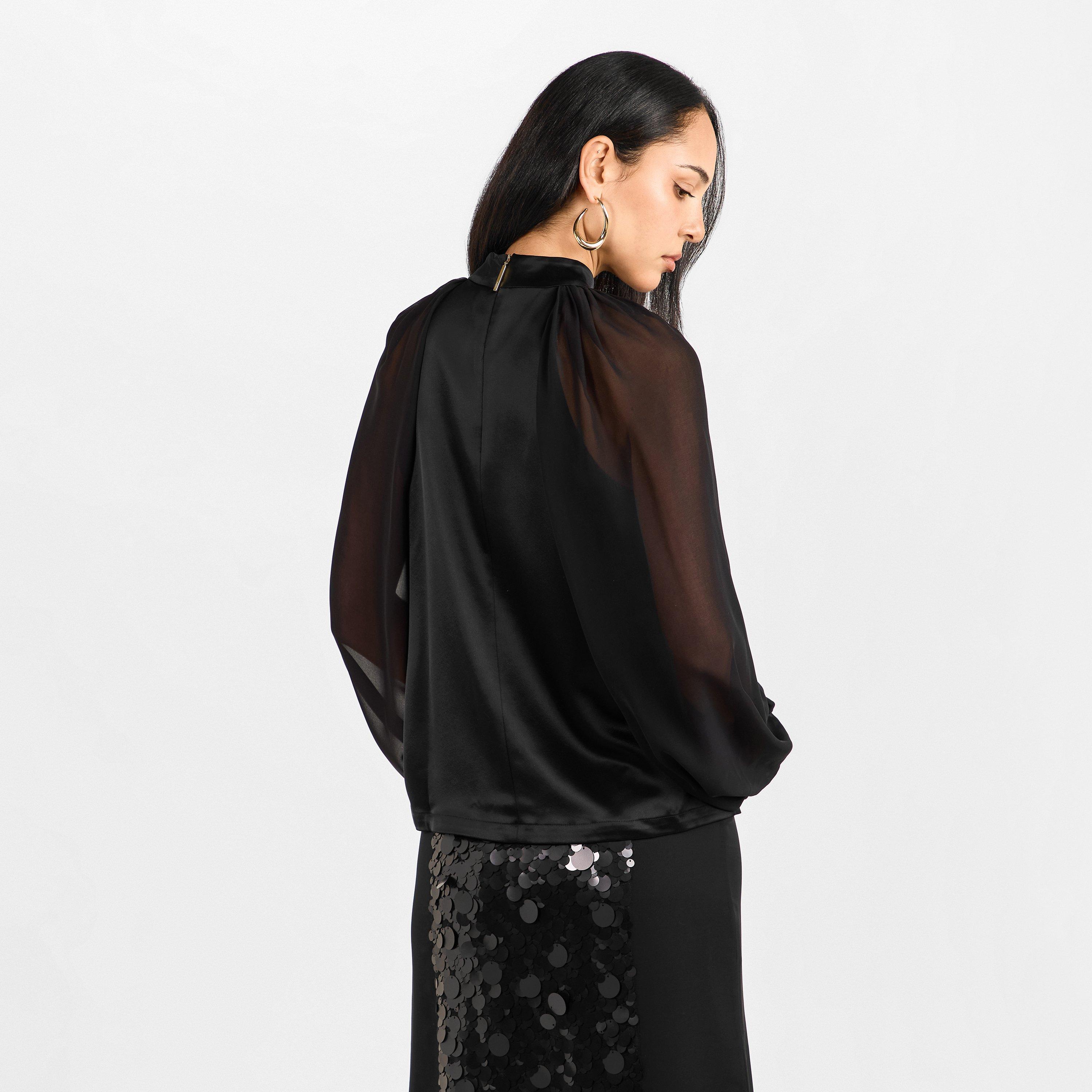 Black - Joseph - Women's Cave Top Long Sleeve Plain Shirt - 4