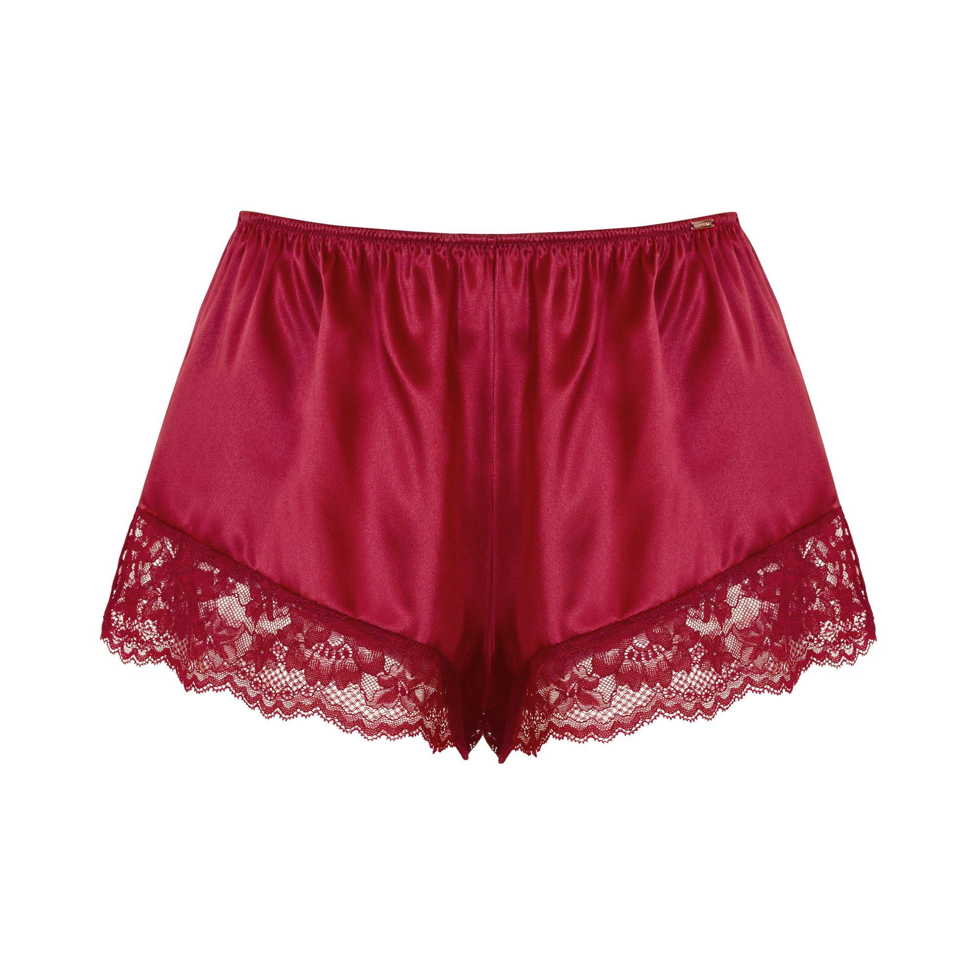 Red - Dorina - Lyra Satin Shorts - 1