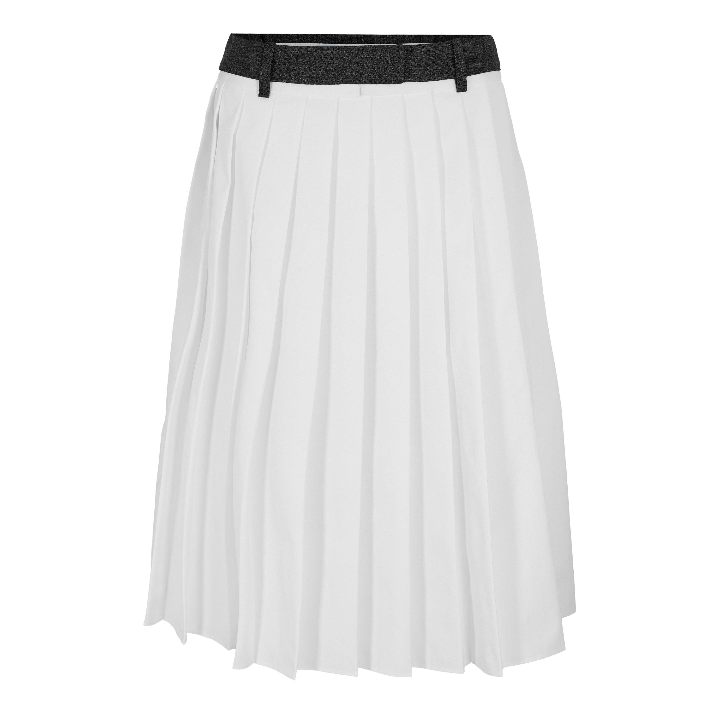 Bianco - Prada - Women's Pleat Midi Skirt - 1