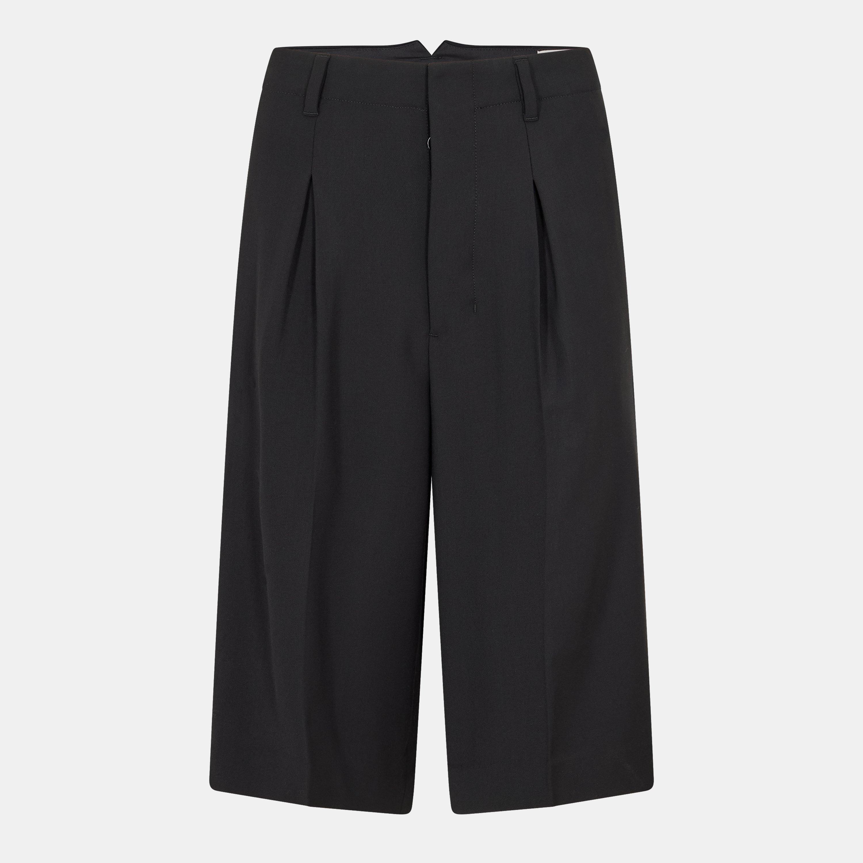 Ami Paris Women's Black/001 Long Bermuda Chino Shorts - 8 (XS)