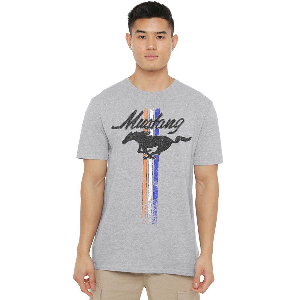 Light Grey - Ford - Ford Mustang Stripes T-Shirt Athletic Heather - 1