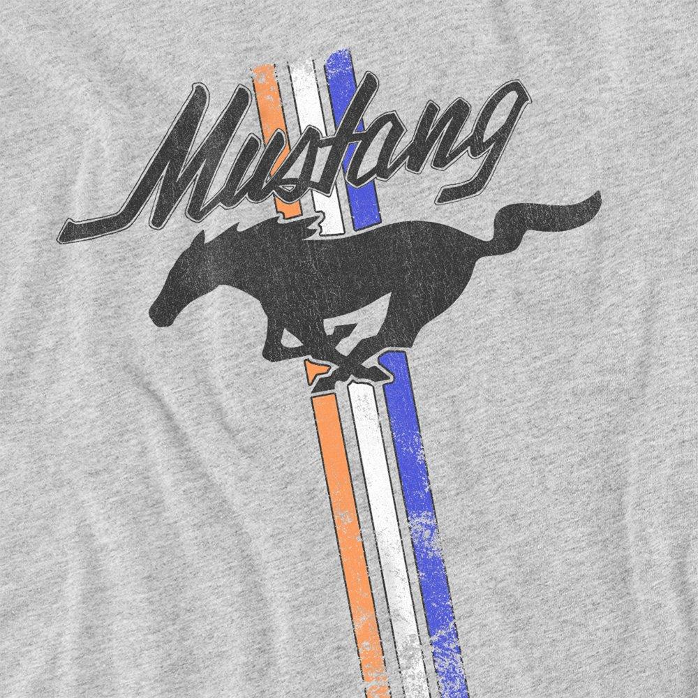 Light Grey - Ford - Ford Mustang Stripes T-Shirt Athletic Heather - 2