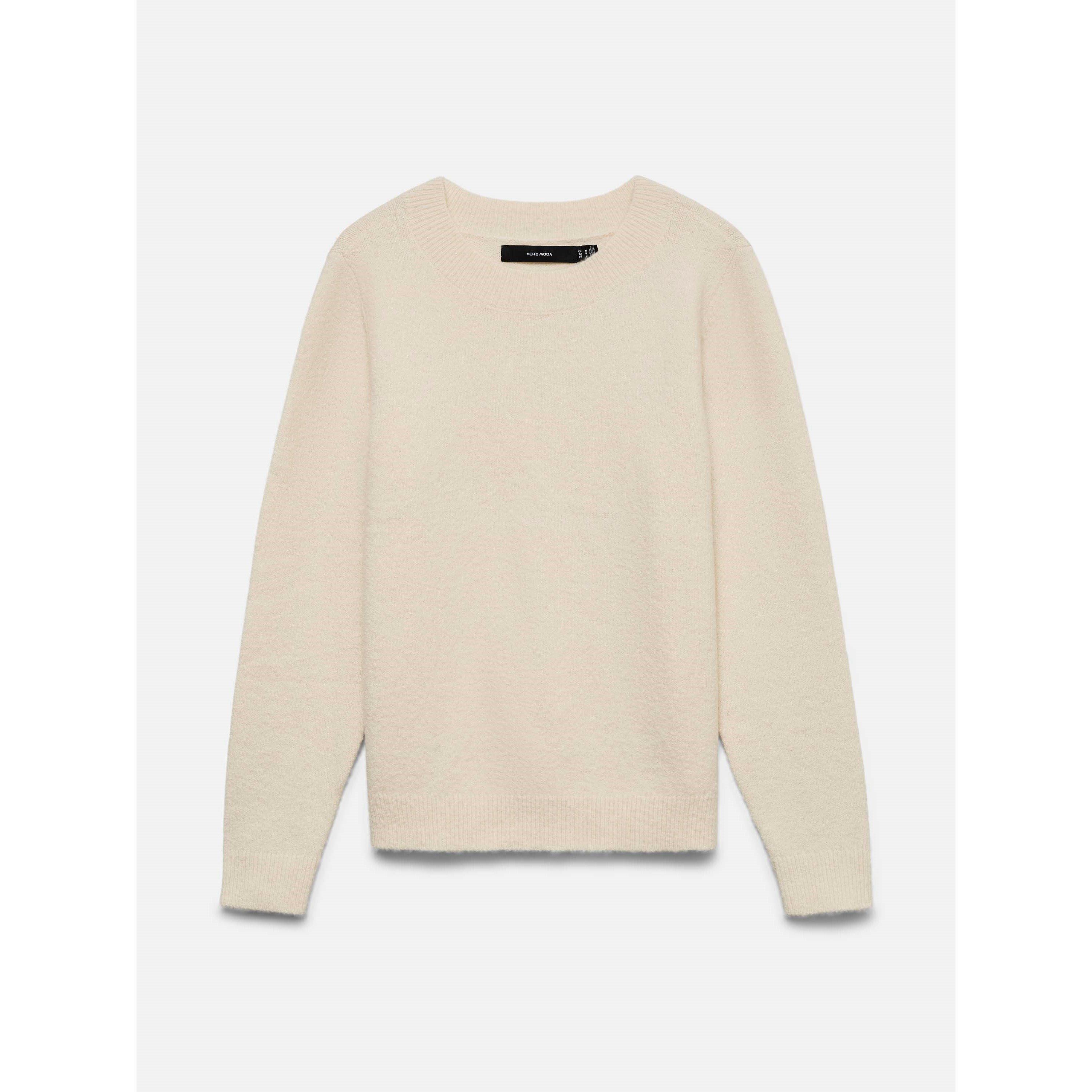 Vero Moda Women's Jack Emily Knitted Crew Neck Jumper - Birch - 12 (M)