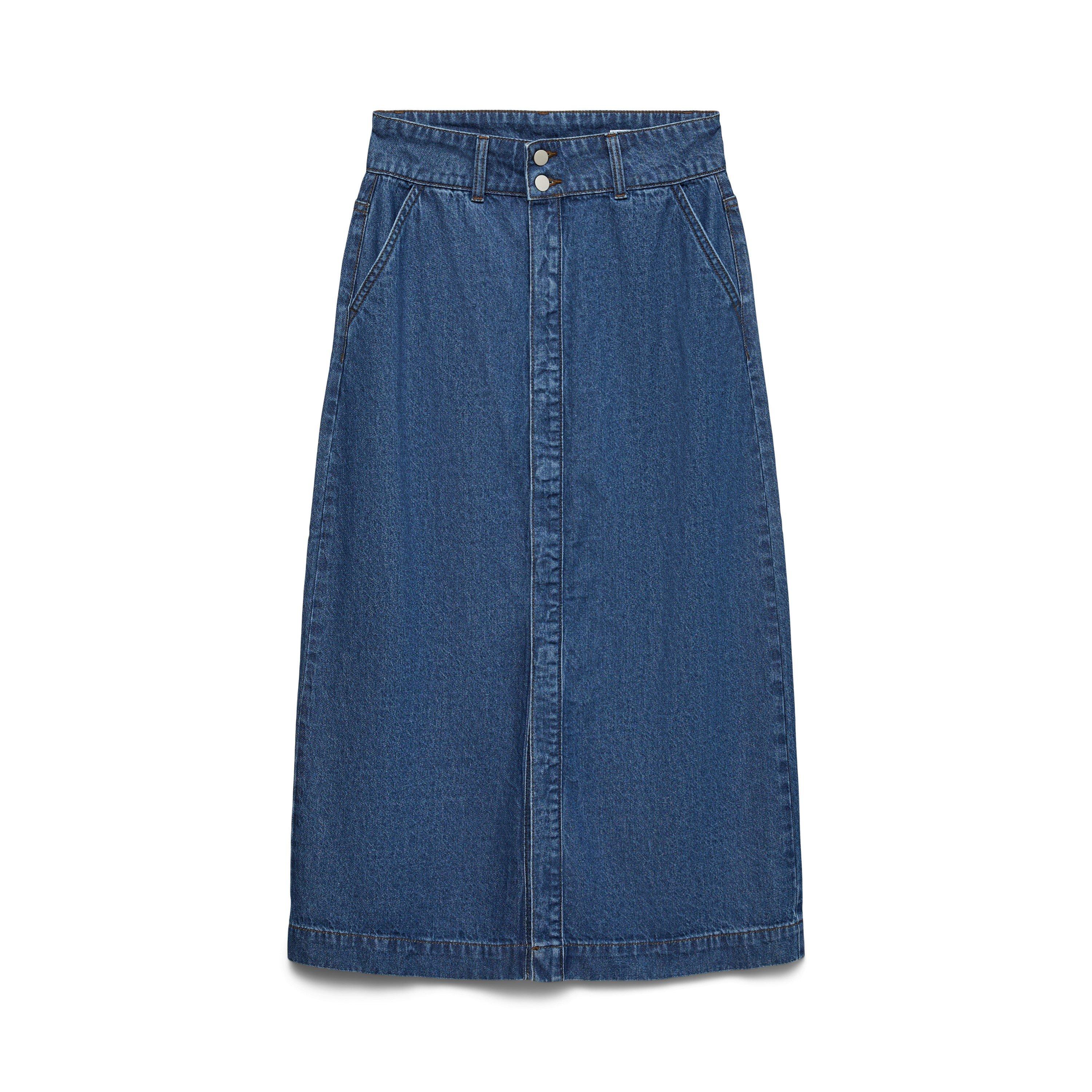 Vero Moda Women's Denim Skirt - Medium Blue - 10 (S)