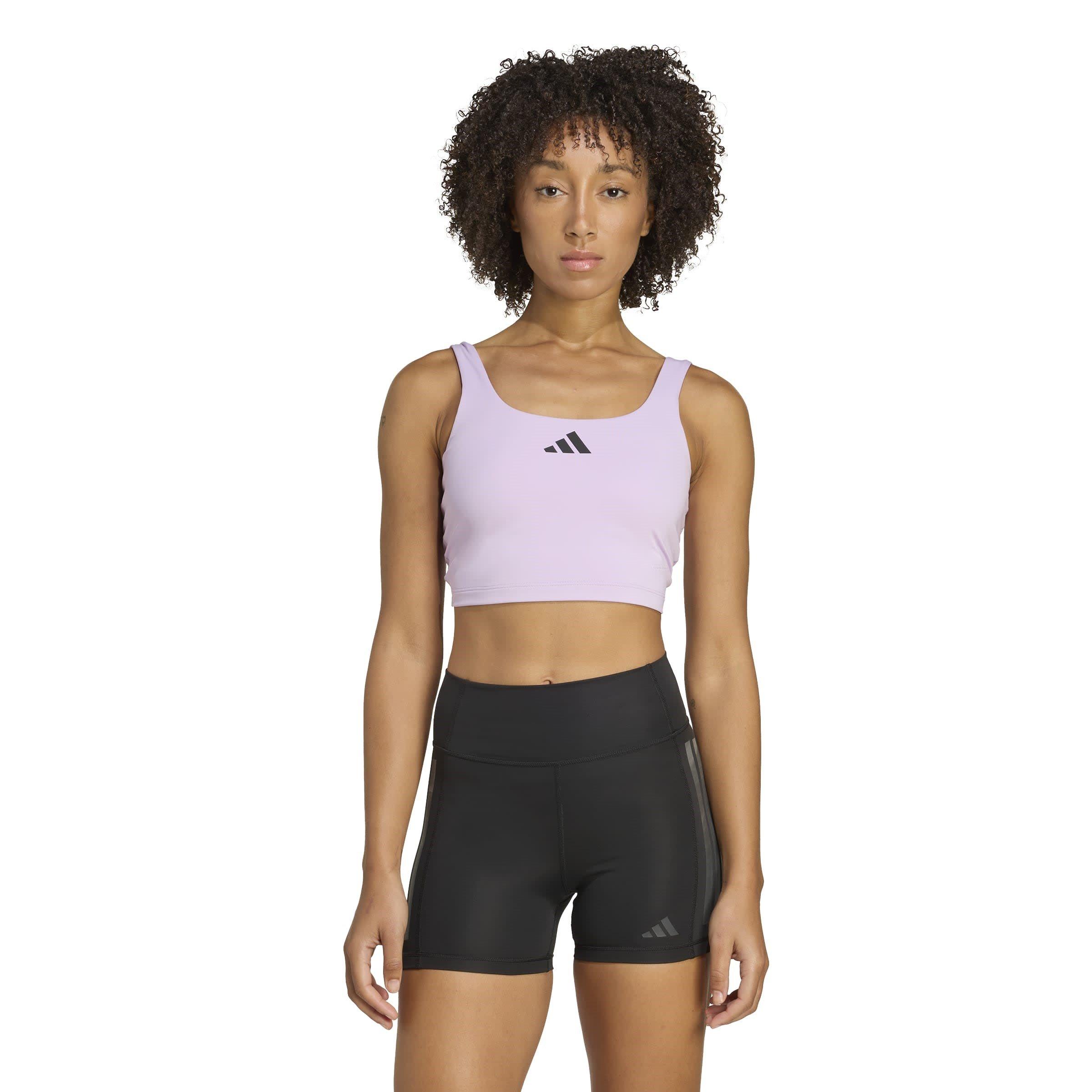 Powder Plum - adidas - Power Womens Light Support Bra Tank Top - 2
