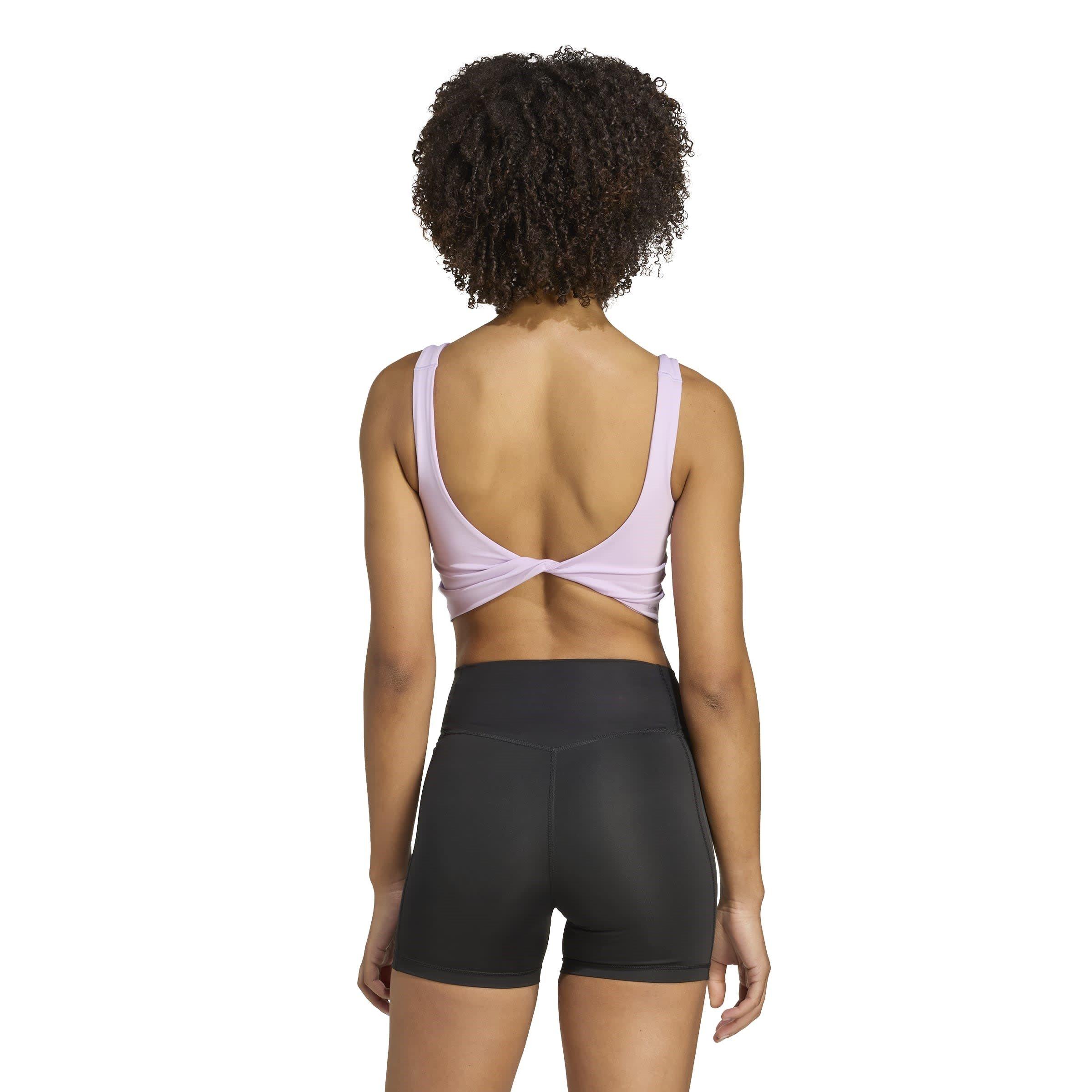Powder Plum - adidas - Power Womens Light Support Bra Tank Top - 3