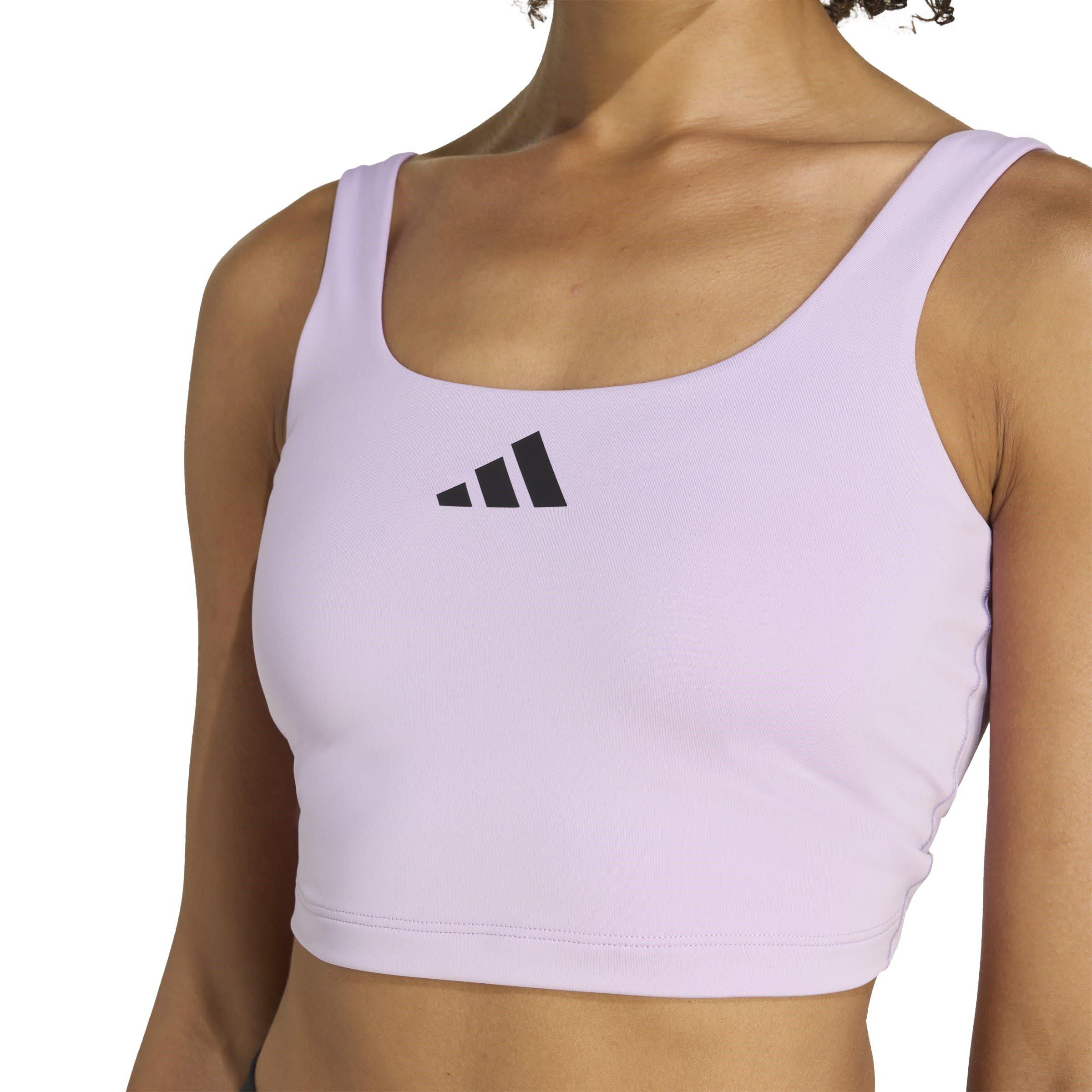 Powder Plum - adidas - Power Womens Light Support Bra Tank Top - 5