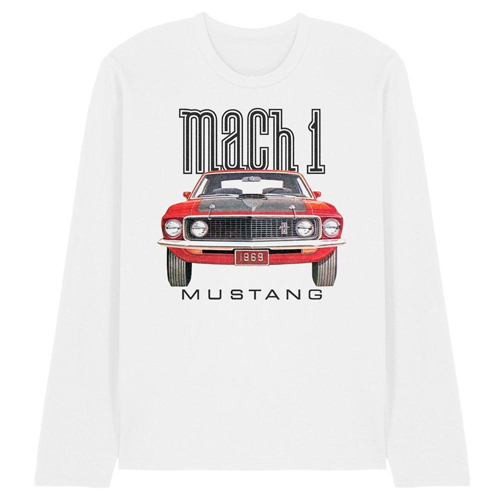 White - Ford - Ford Mustang 69 Mach 1 Long Sleeve T-Shirt White - 1