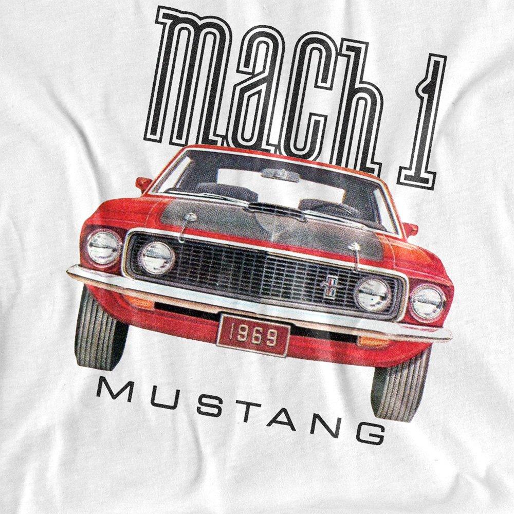 White - Ford - Ford Mustang 69 Mach 1 Long Sleeve T-Shirt White - 2