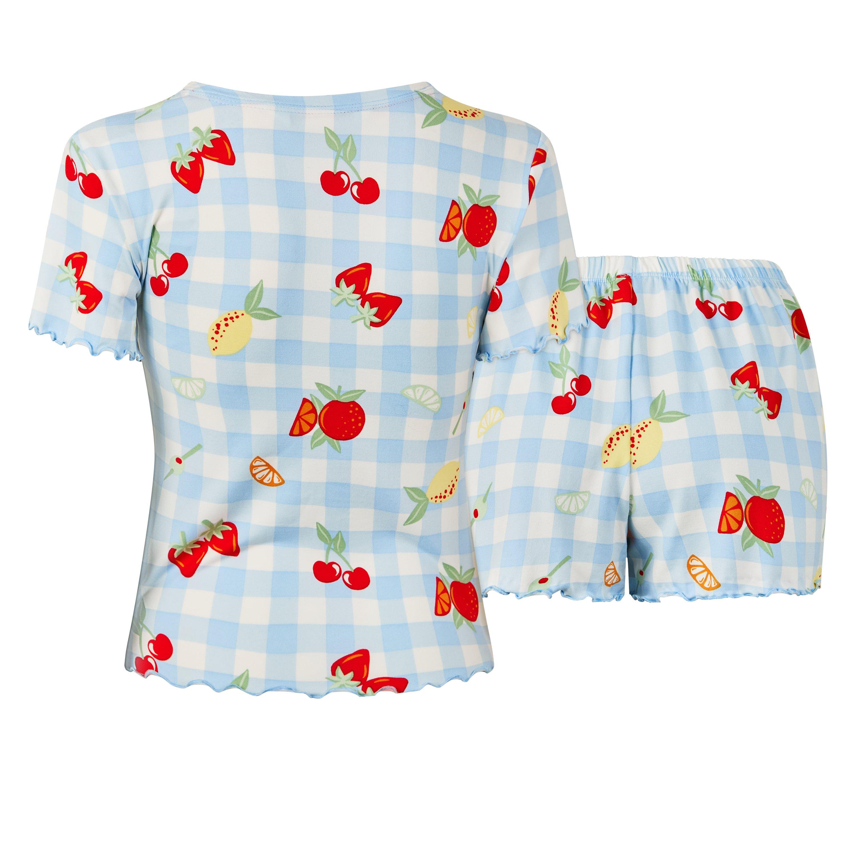 Blauwe vrucht - Urban Threads - Women's Short Sleeve Pyjama Set - 2