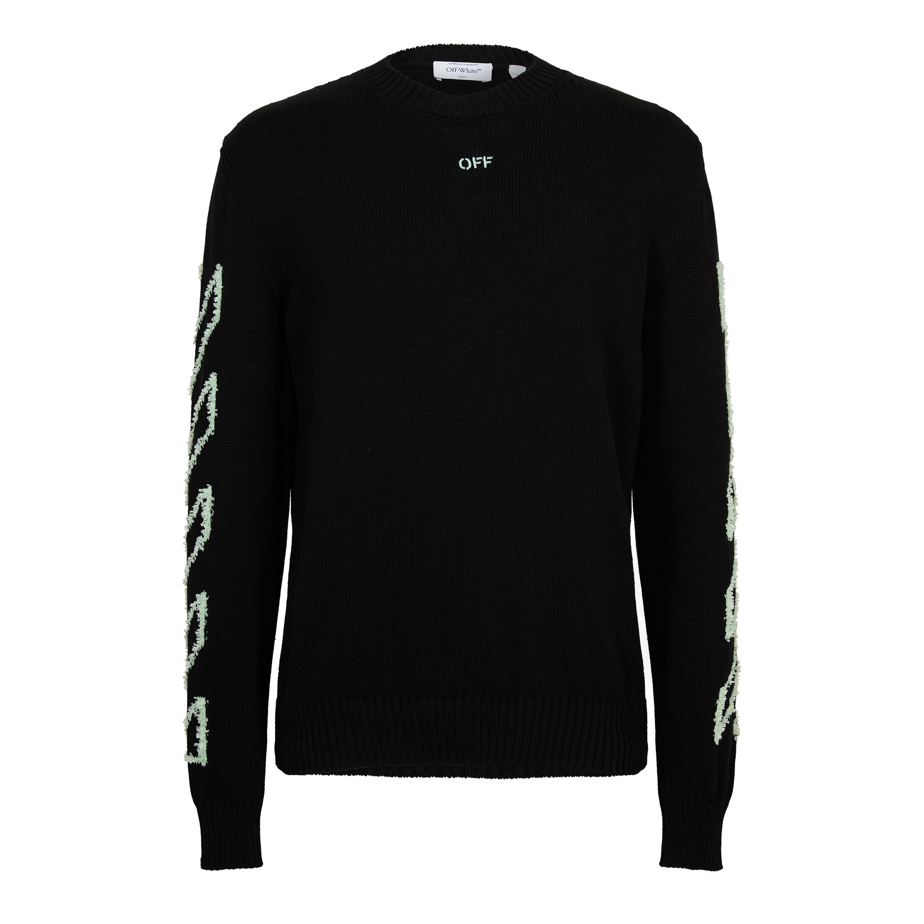 Off White Men's Diagonal Arrow Crew Neck Jumper - Black 0001 - M