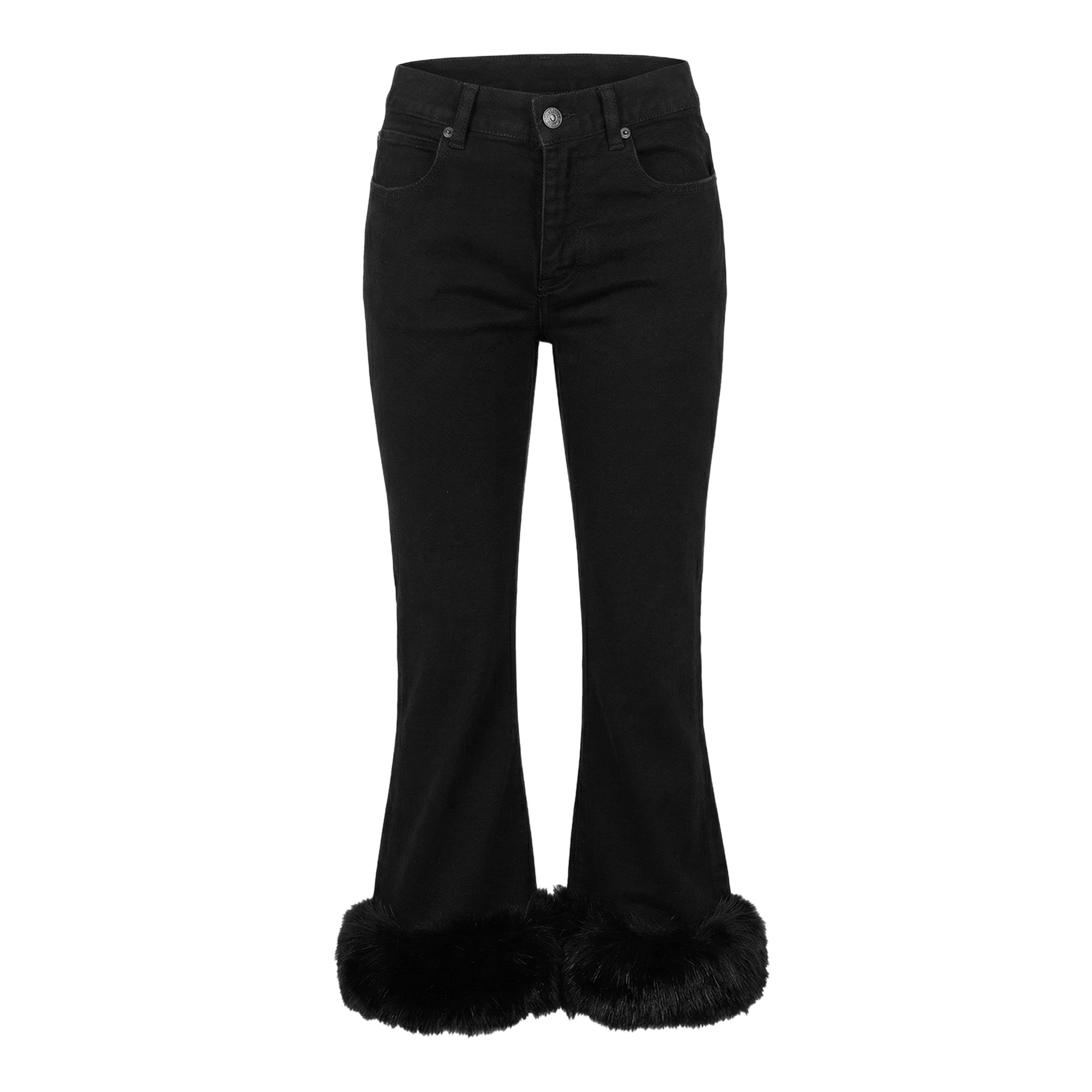 Balenciaga Women's Bal Flared Capri Pnt Ld61 - Black - 8 (XS)
