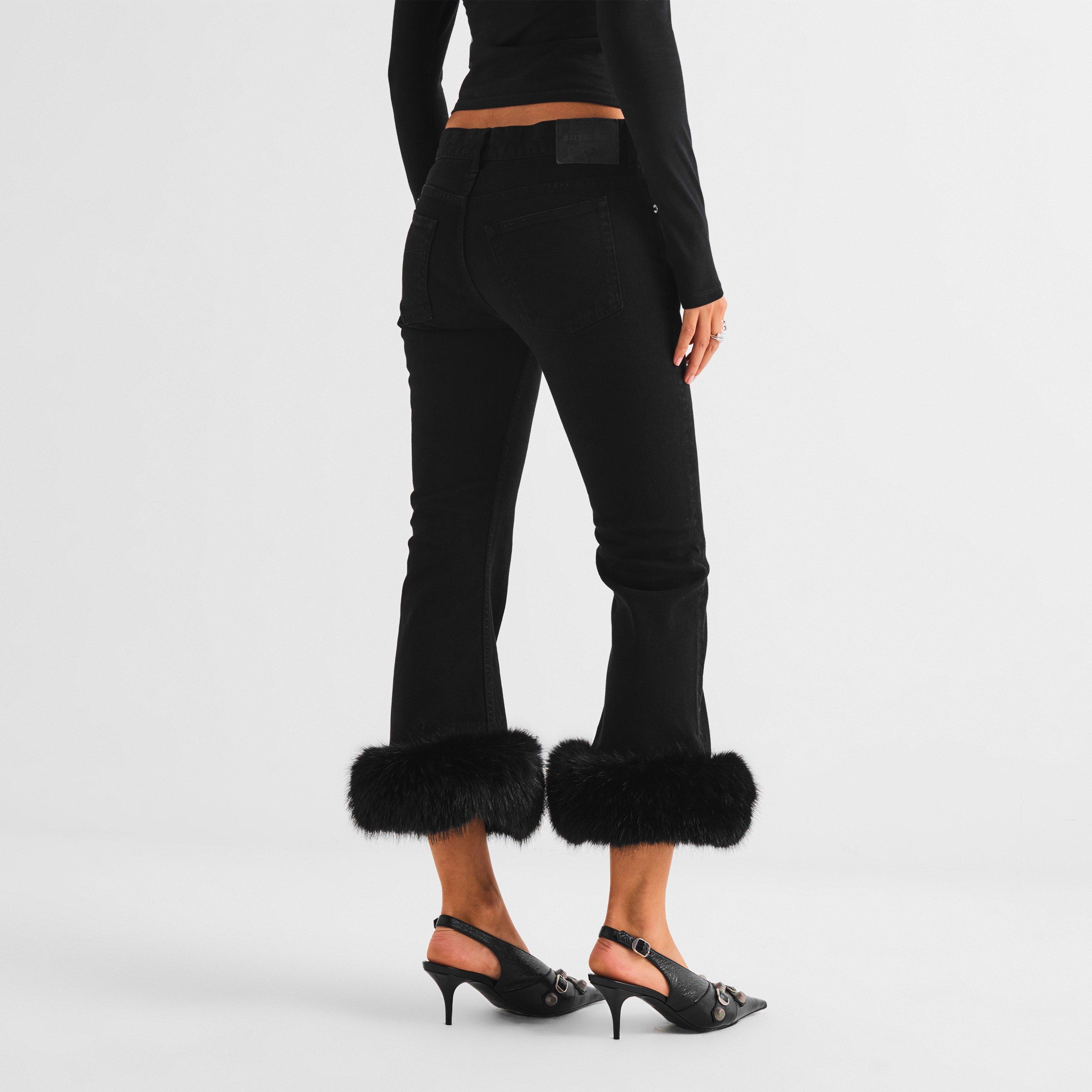 Black - Balenciaga - Bal Flared Capri Pnt Ld61 - 4
