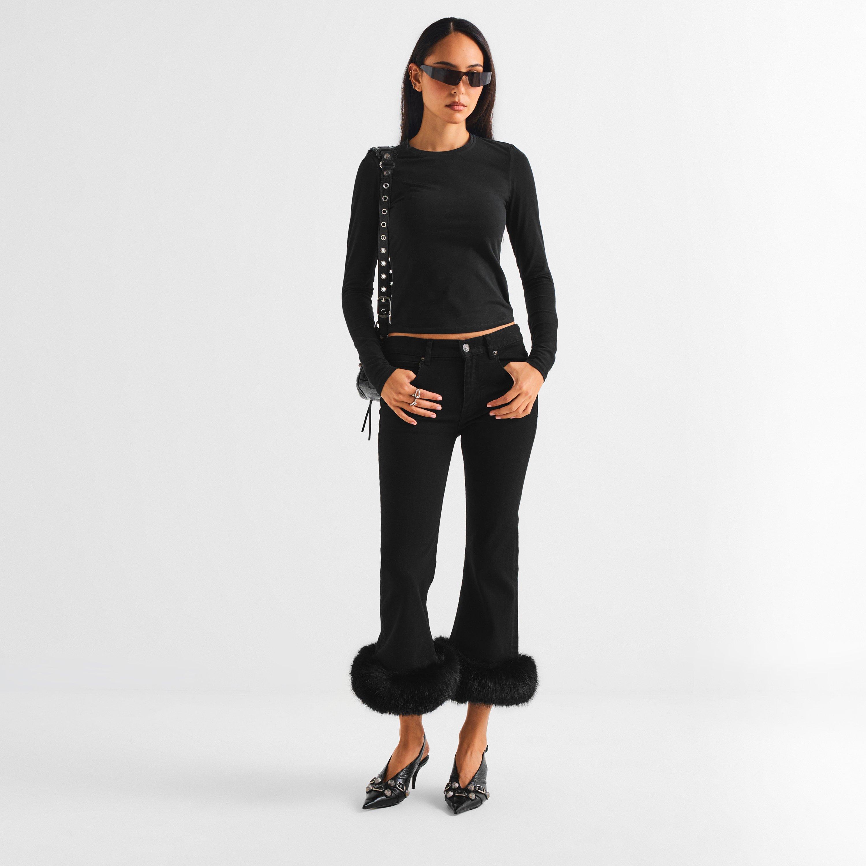 Black - Balenciaga - Bal Flared Capri Pnt Ld61 - 6