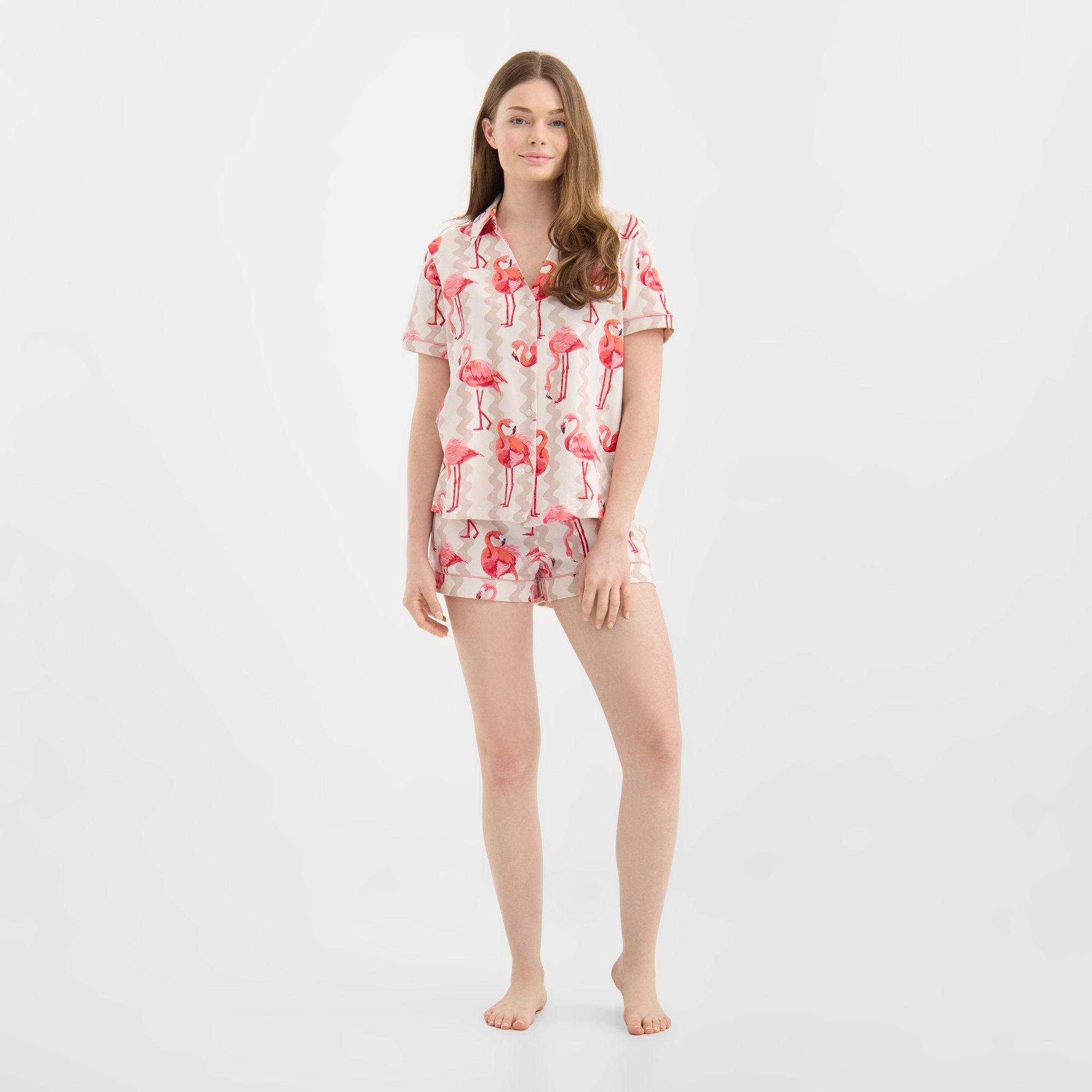 Flamingo Stripe - Chelsea Peers - ChelsP Cotton SS Set Ld62 - 2