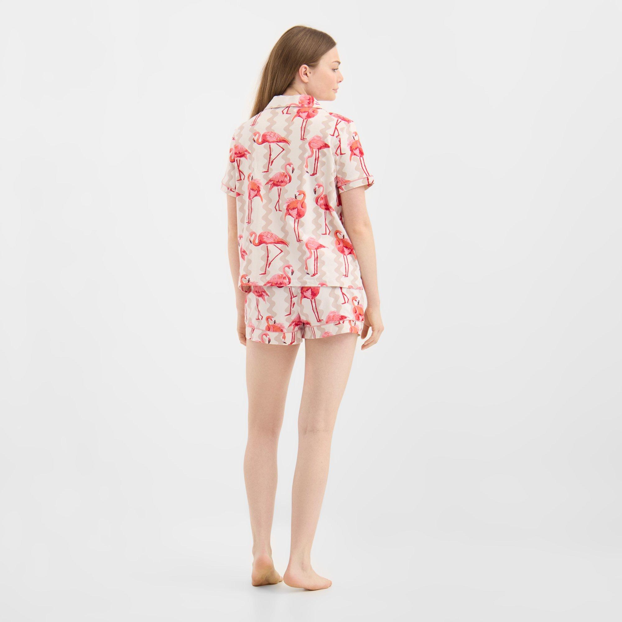 Flamingo Stripe - Chelsea Peers - ChelsP Cotton SS Set Ld62 - 3