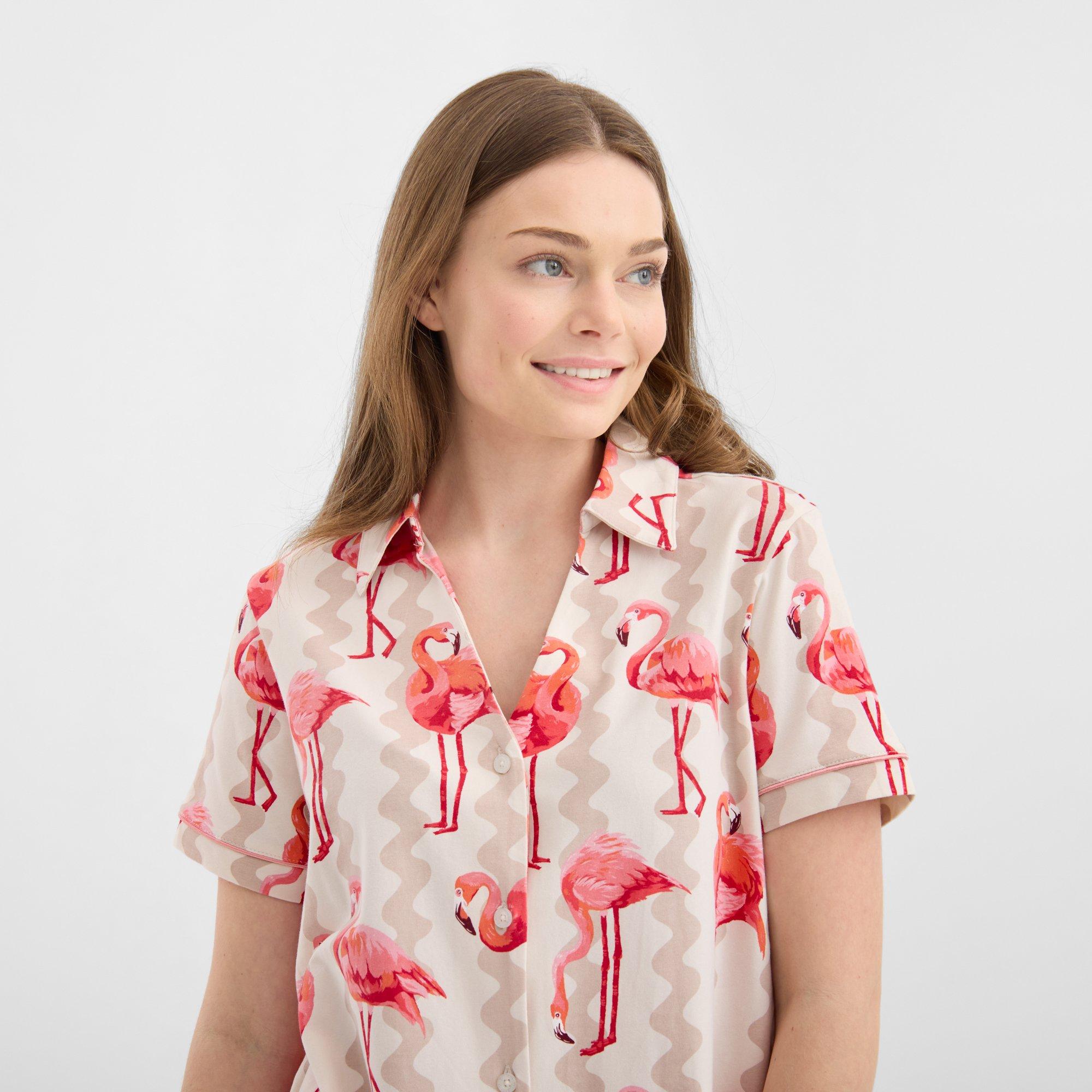 Flamingo Stripe - Chelsea Peers - ChelsP Cotton SS Set Ld62 - 5