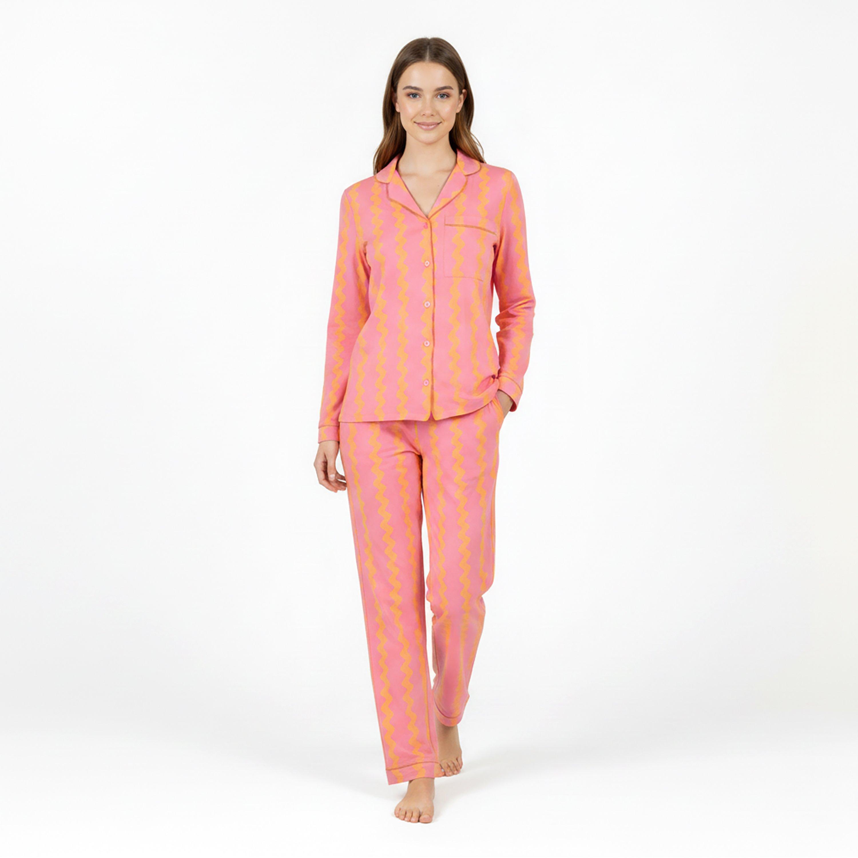 Wiggle Stripe - Chelsea Peers - Women's Cotton Long Sleeve Pyjama Set - 5