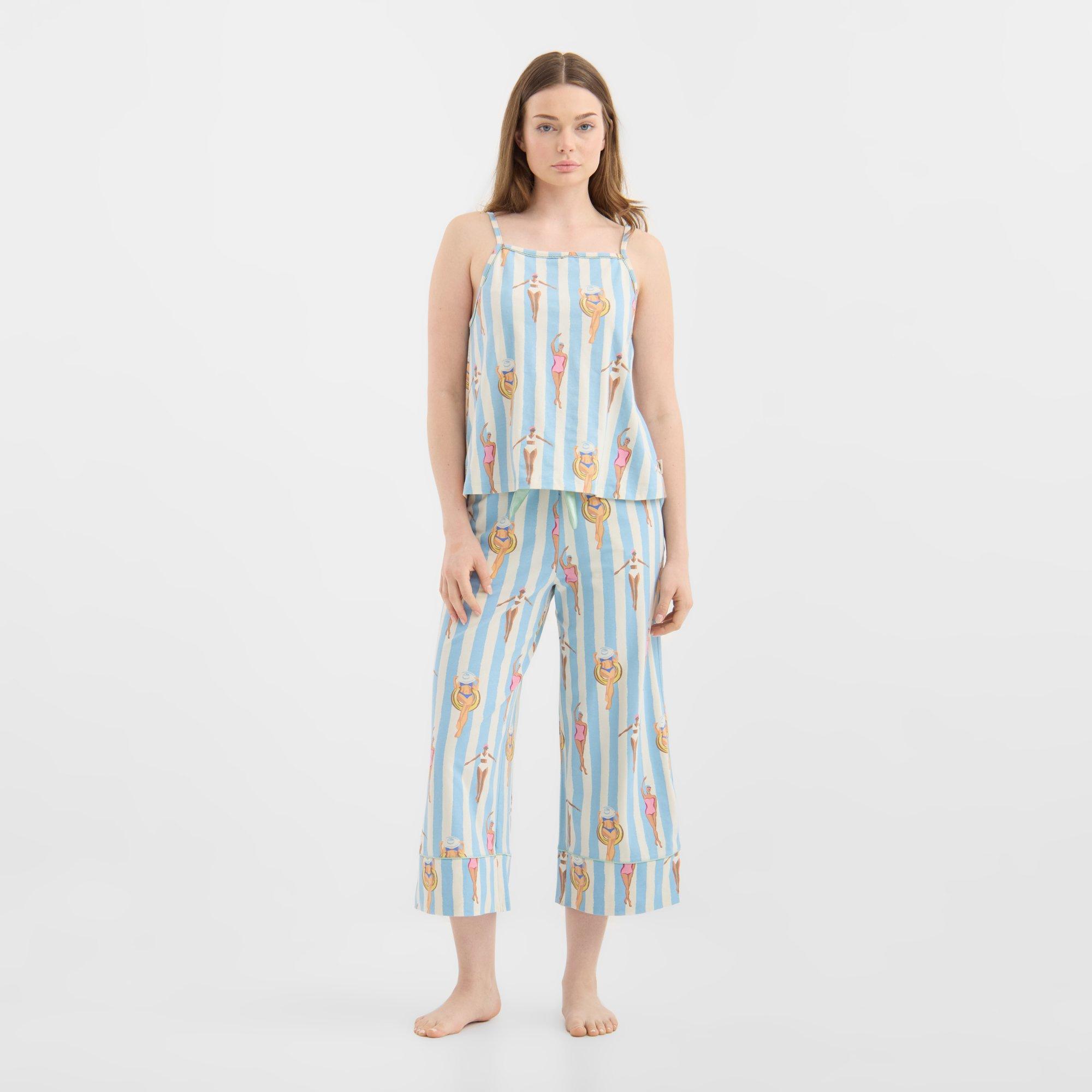 Chelsea Peers Women's Cami Pyjama Set - Swim Stripe - 16 (XL)