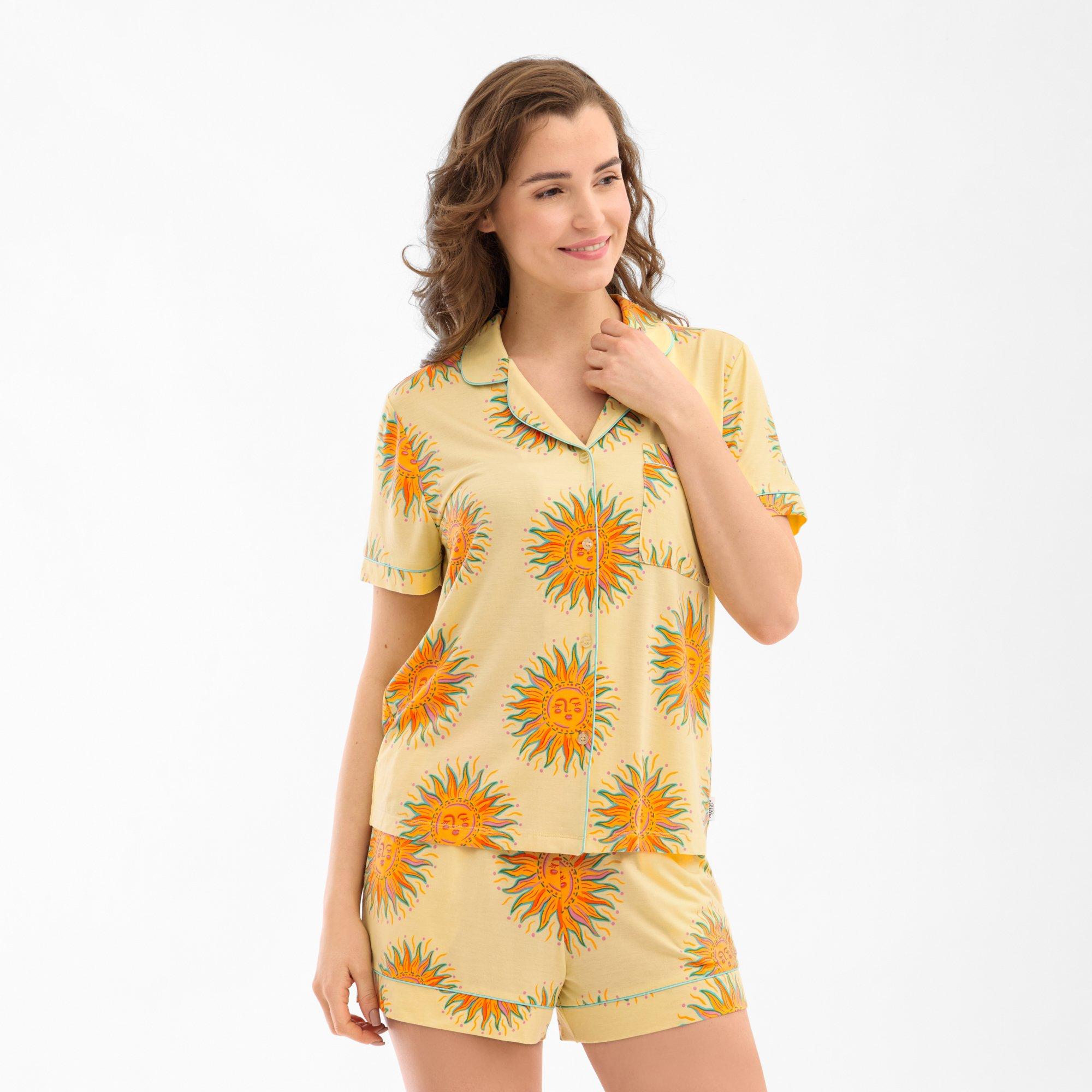 Chelsea Peers Women's Short Sleeve Pyjama Set - Siesta Sun - 10 (S)