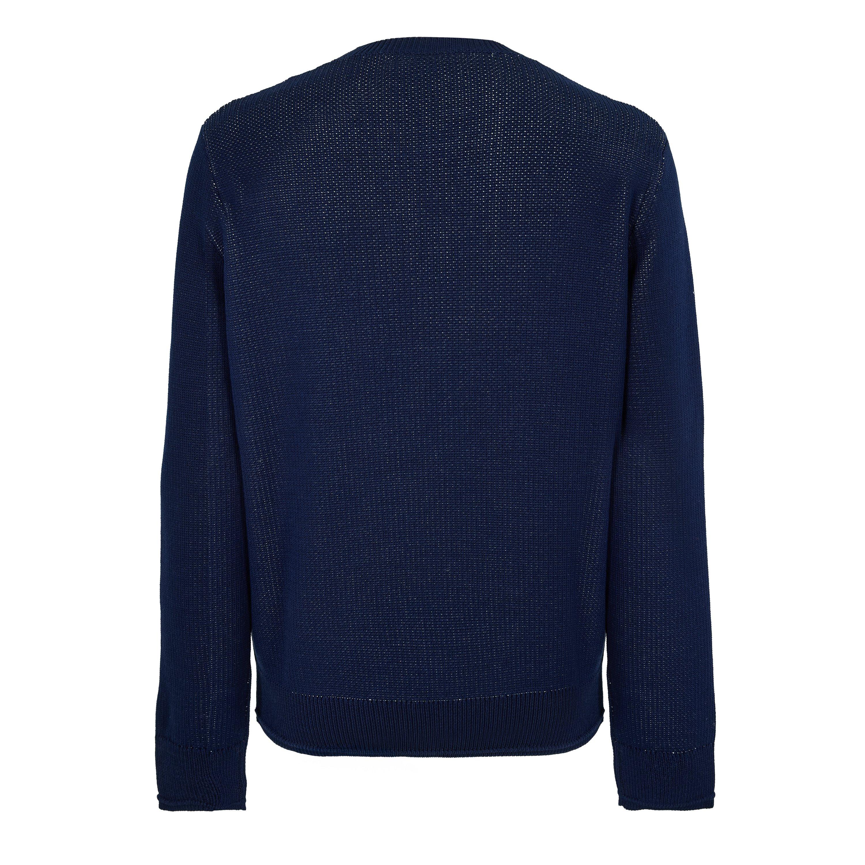 Navy - GIVENCHY - Men's GIV Logo Crew Neck Jumper - 2