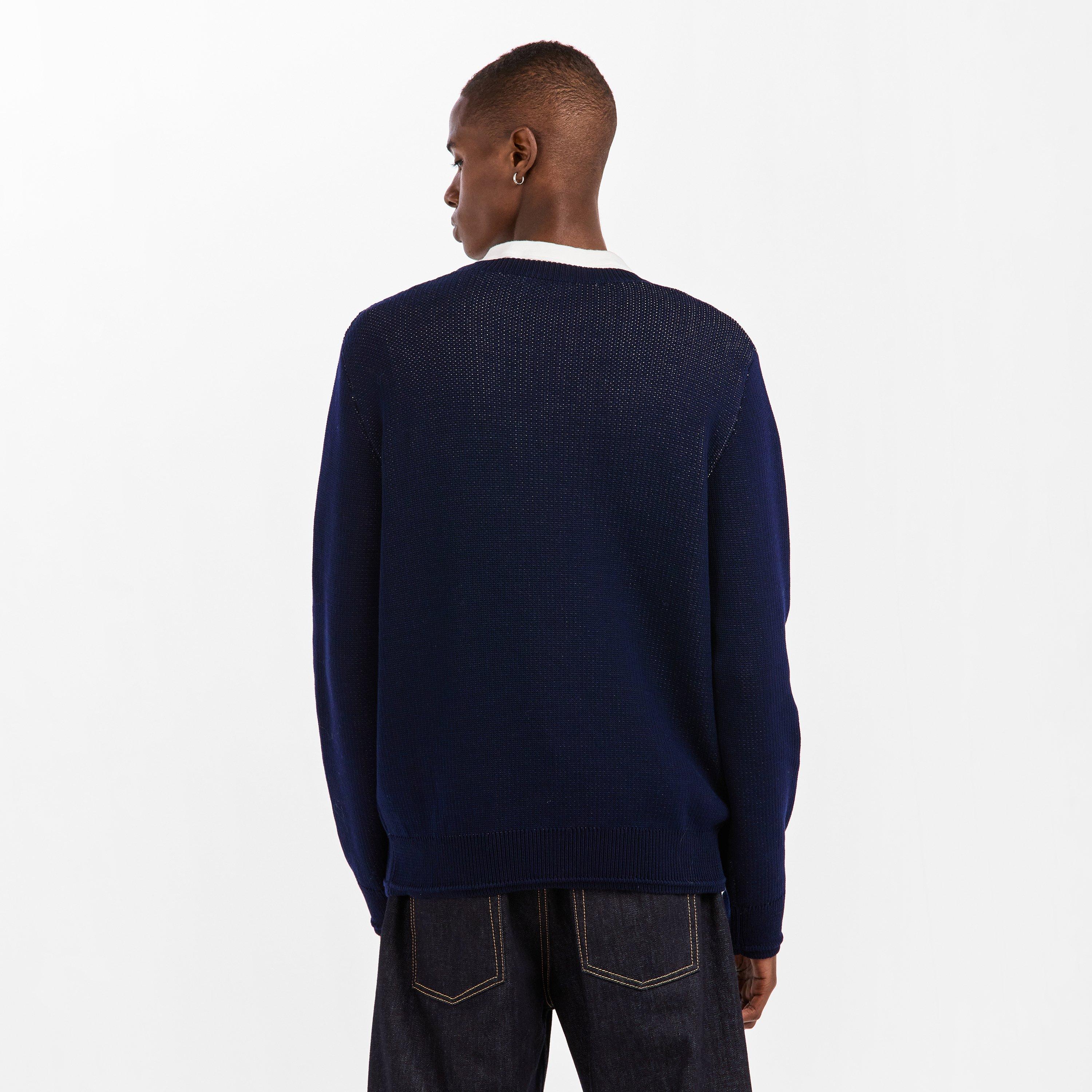 Navy - GIVENCHY - Men's GIV Logo Crew Neck Jumper - 4