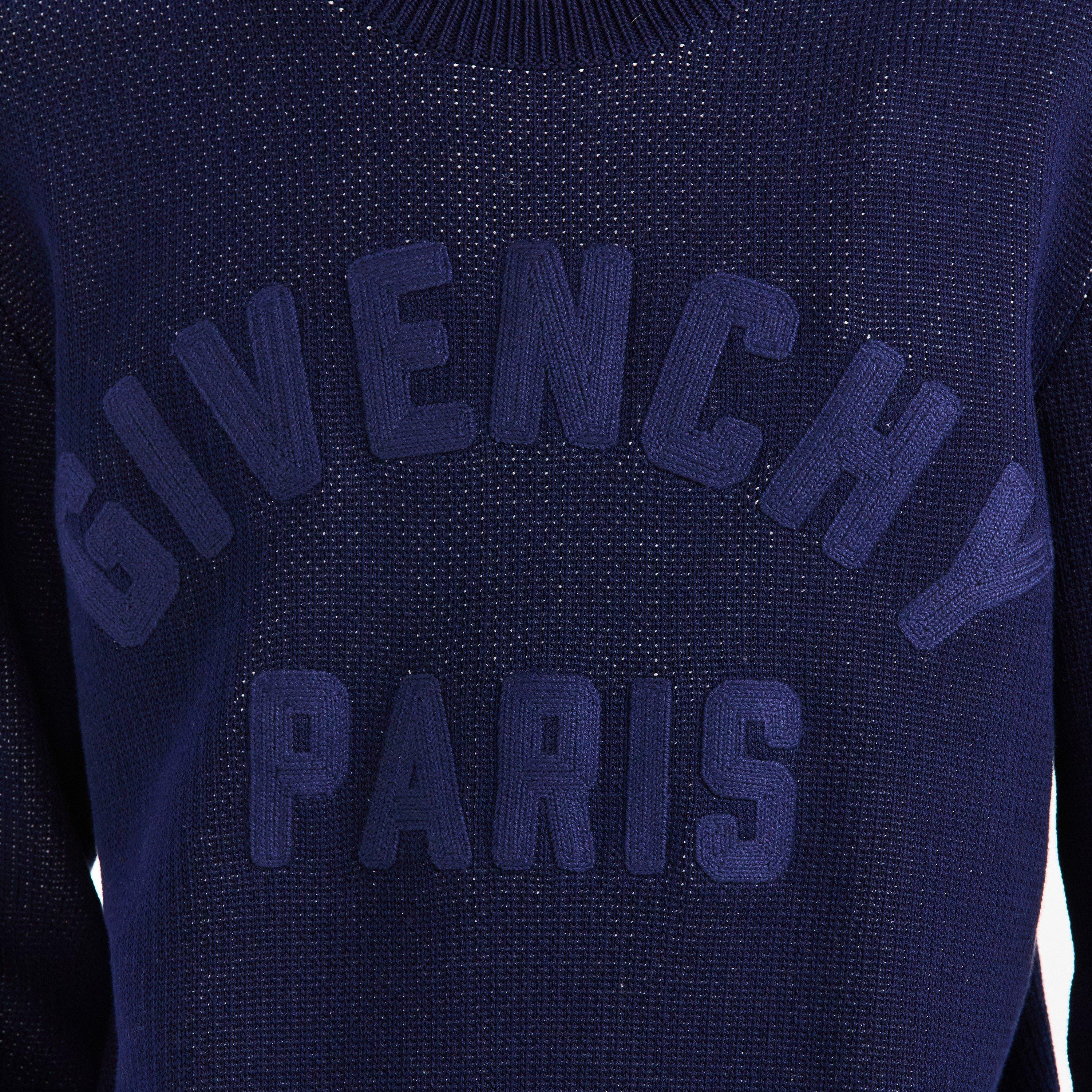 Navy - GIVENCHY - Men's GIV Logo Crew Neck Jumper - 5