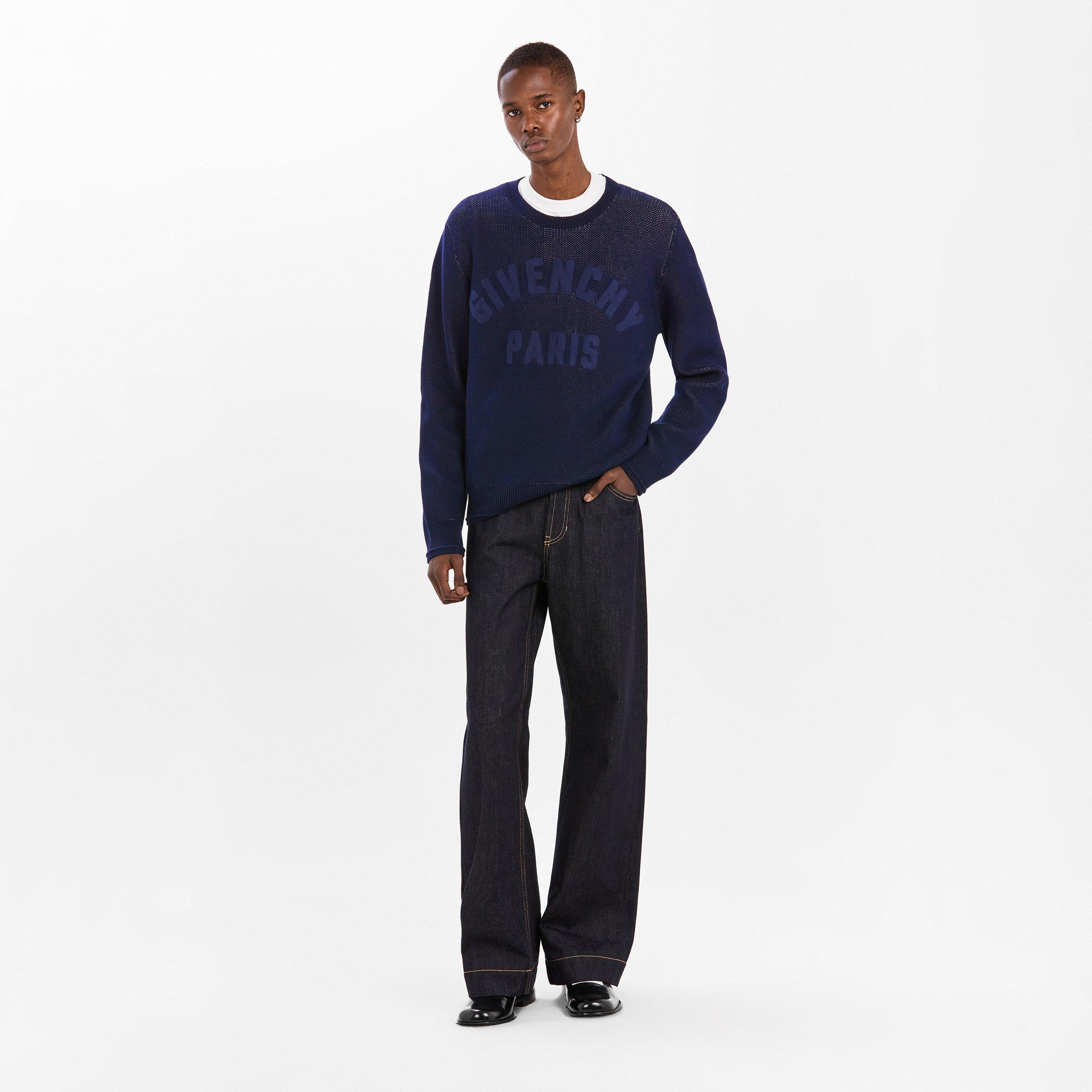 Navy - GIVENCHY - Men's GIV Logo Crew Neck Jumper - 6